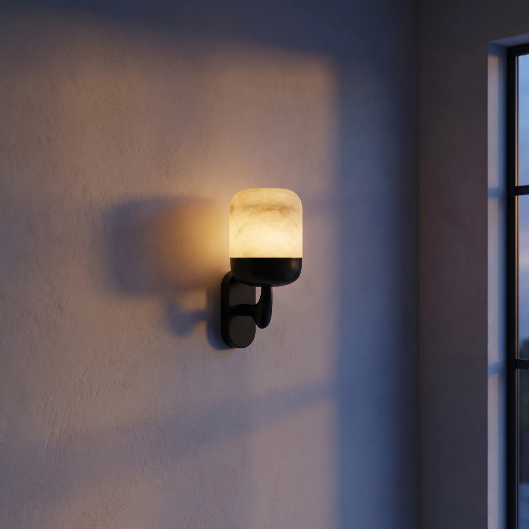 Warm Alabaster Metal Wall Sconce image 2