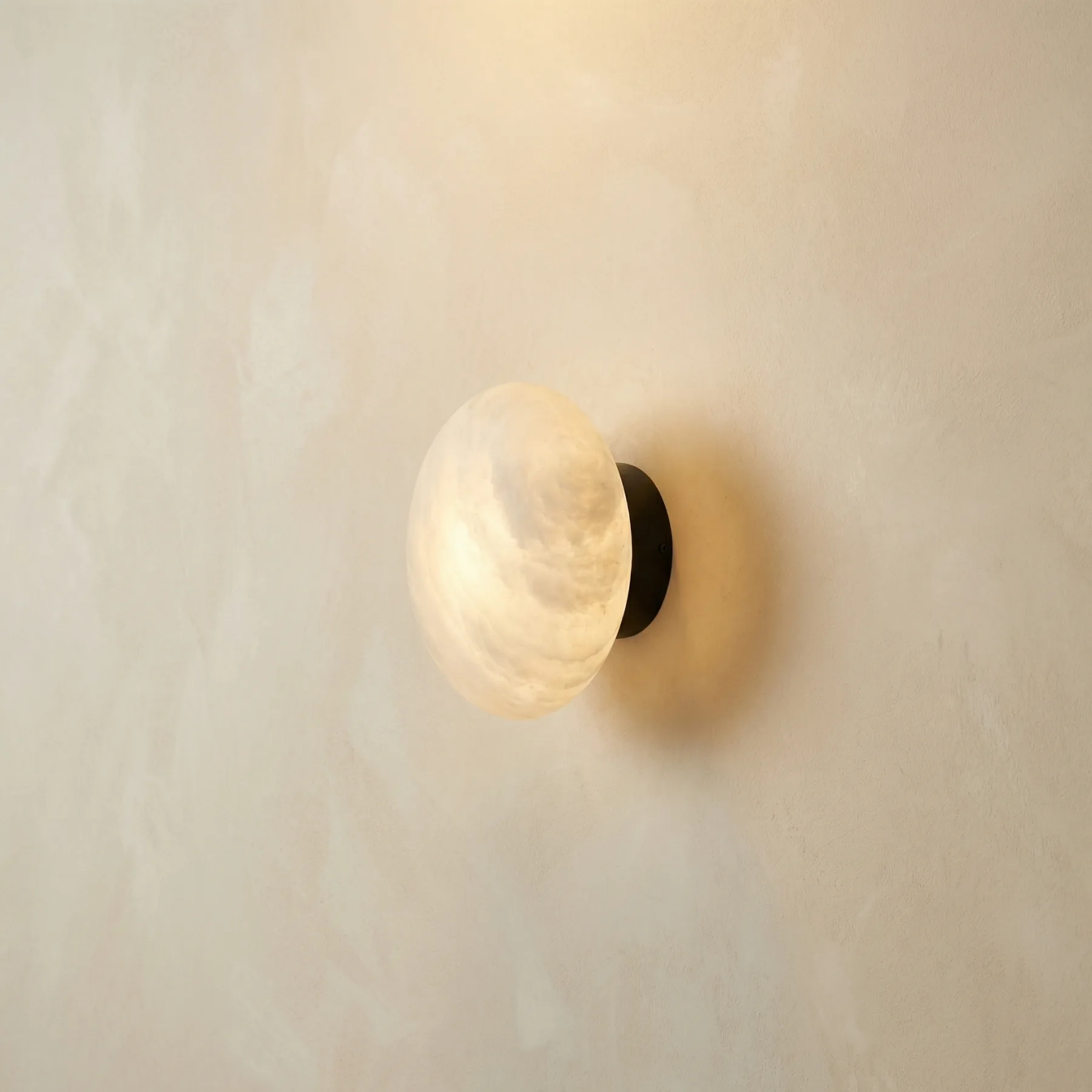 Arden Alabaster Disc Wall Sconce custom sconces