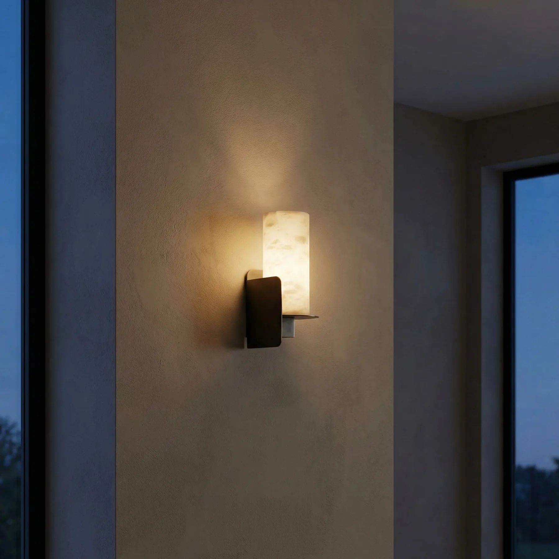 Design 17 Alabaster Cylinder Wall Sconce image 2