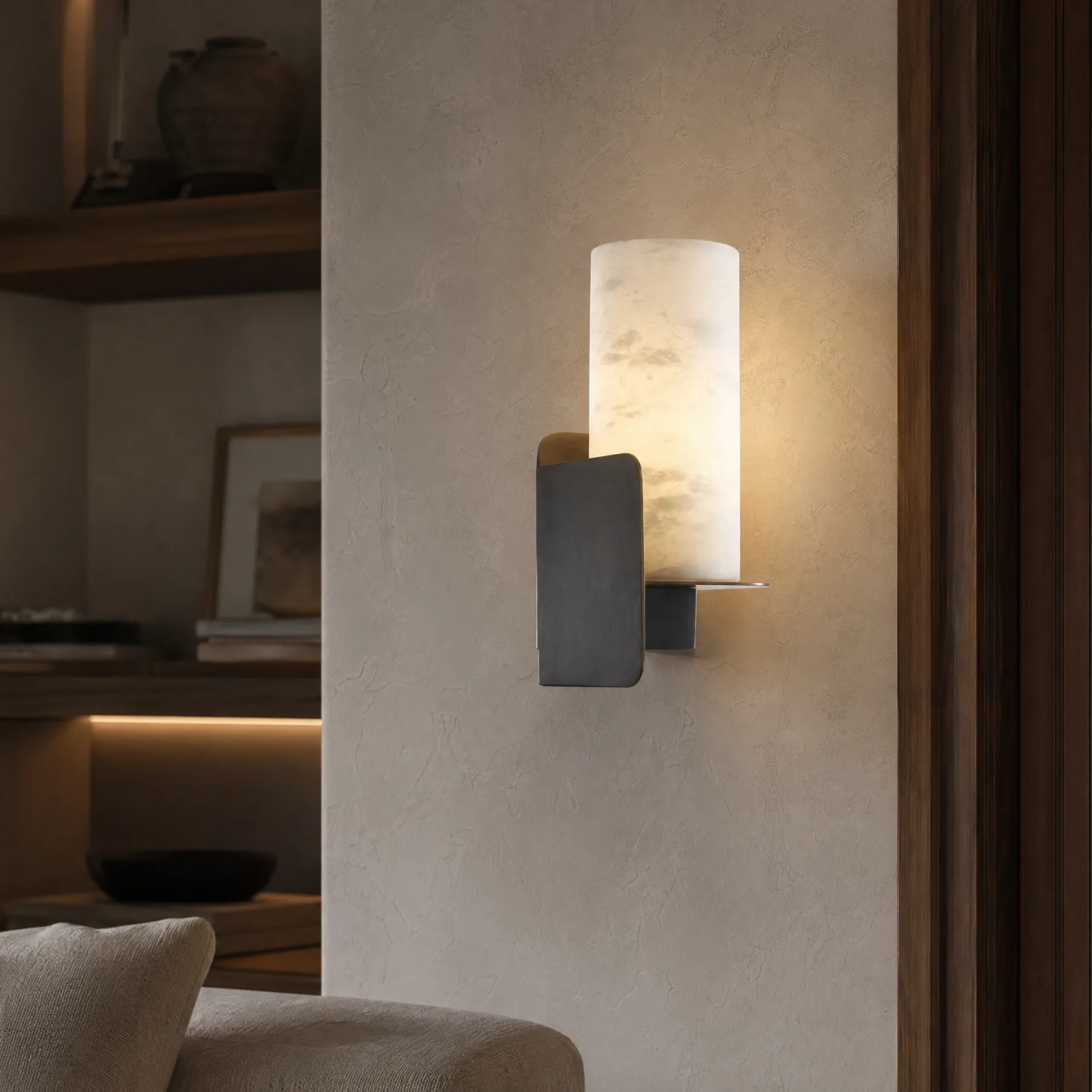 Design 17 Alabaster Cylinder Wall Sconce image 3