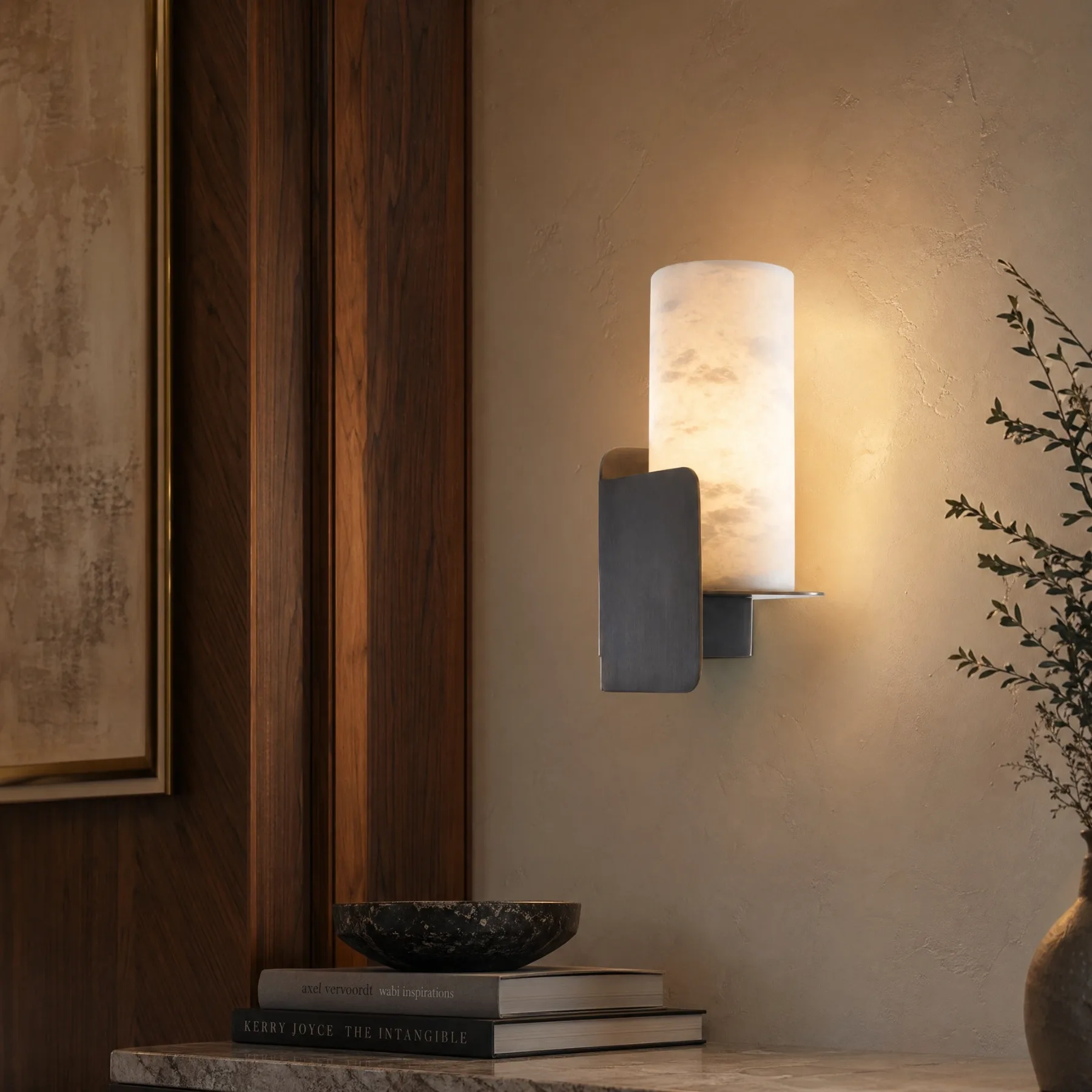 Design 17 Alabaster Cylinder Wall Sconce image 4
