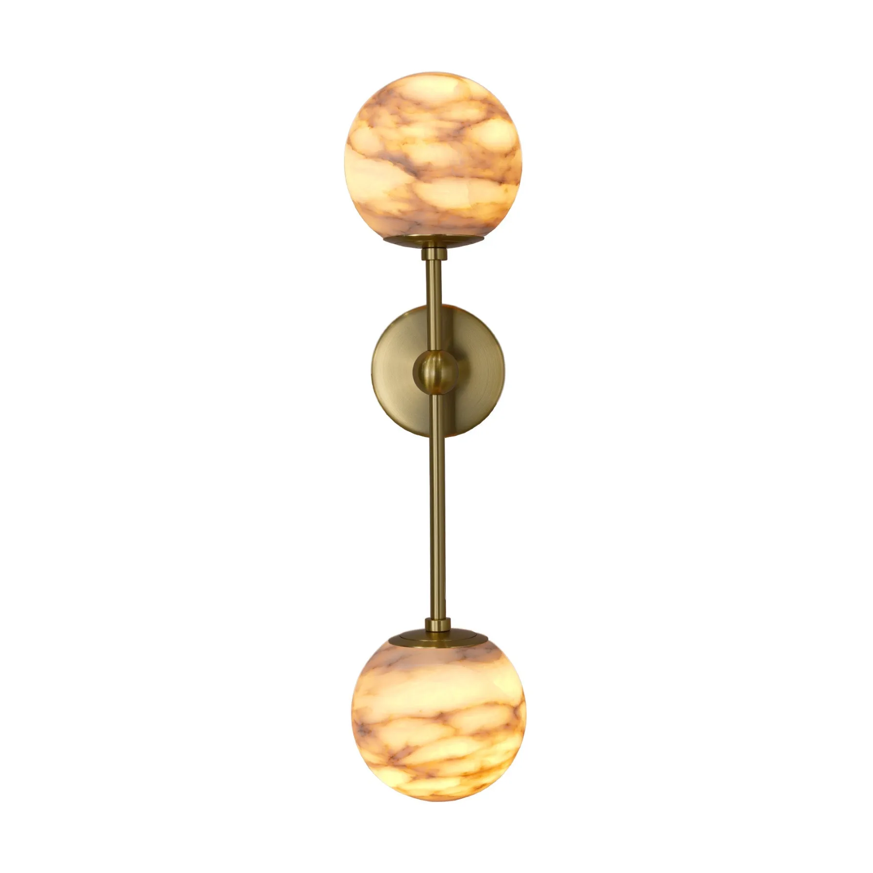 Amber Alabaster Globe Wall Sconce custom sconces