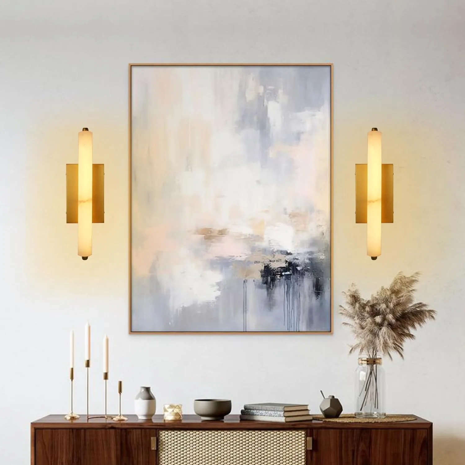 Solene Alabaster Tube Wall Sconce image 2
