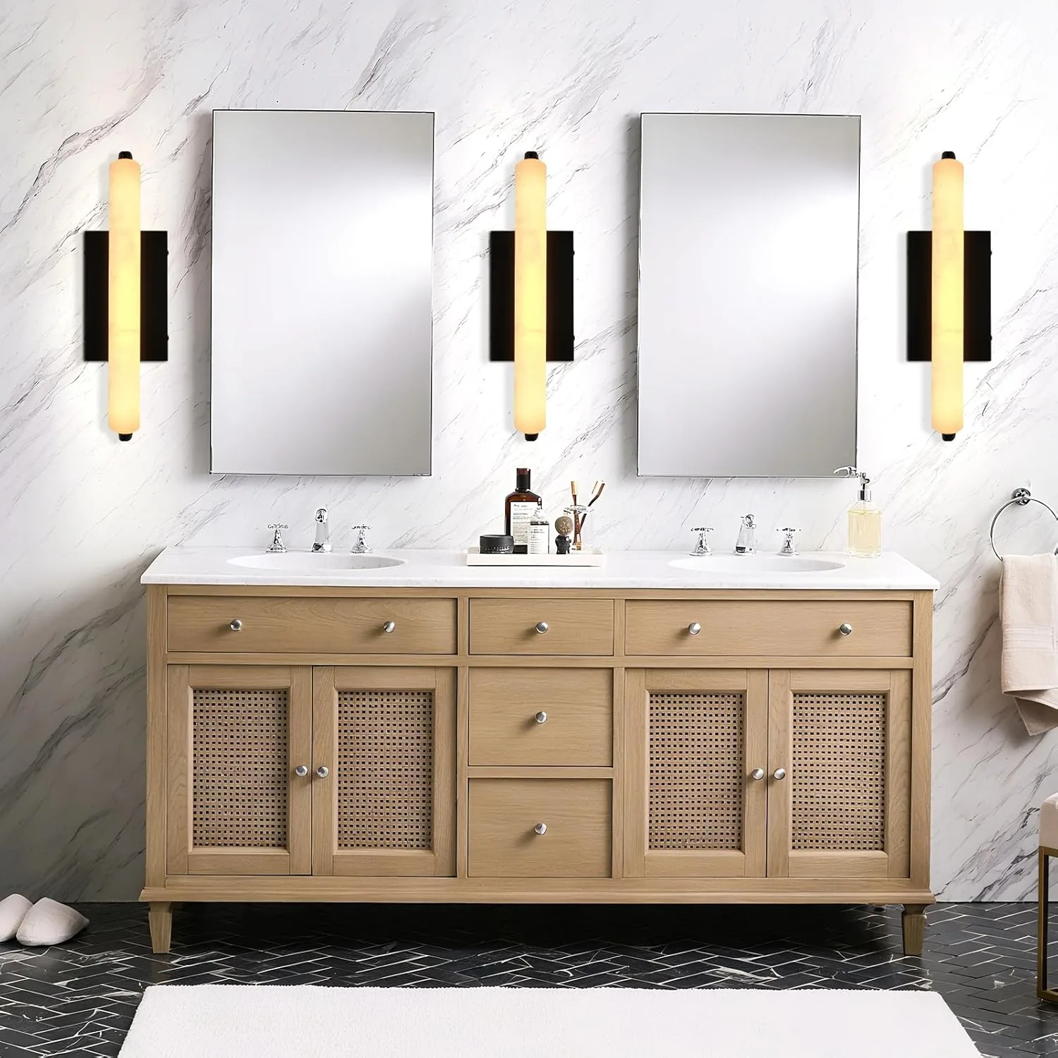 Solene Alabaster Tube Wall Sconce image 4