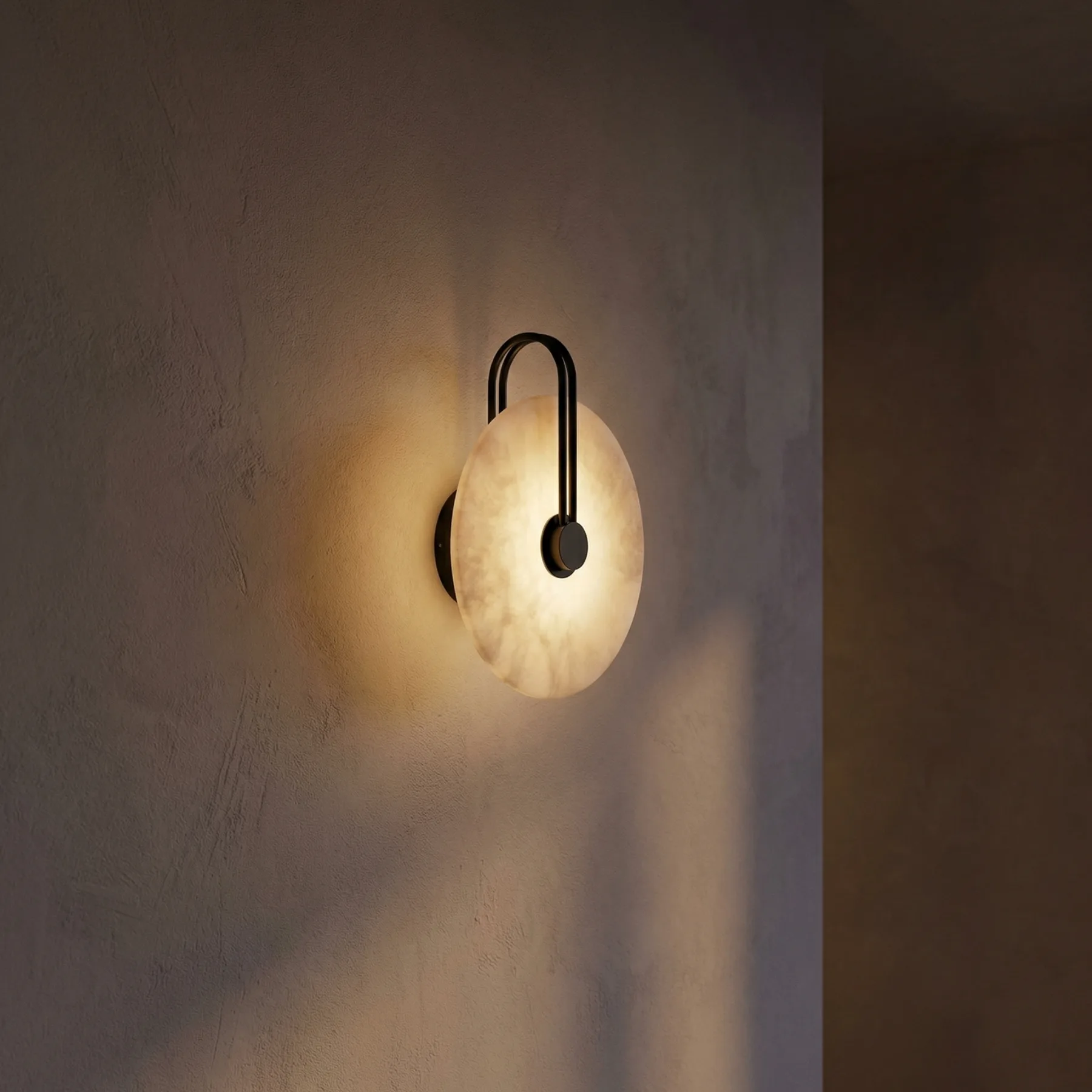 Luna Alabaster Disc Wall Sconce image 2