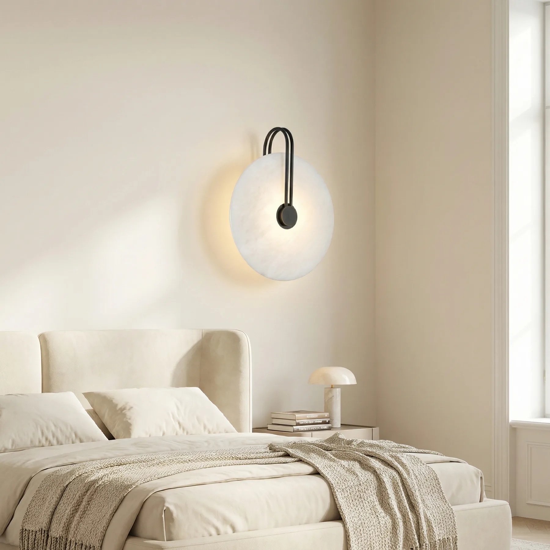 Luna Alabaster Disc Wall Sconce image 4