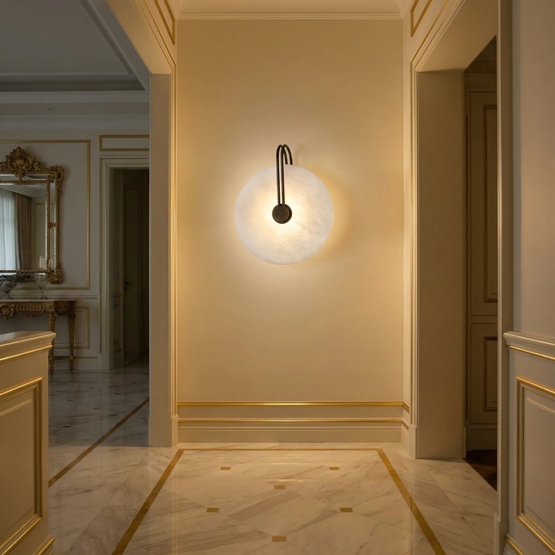 Luna Alabaster Disc Wall Sconce image 3