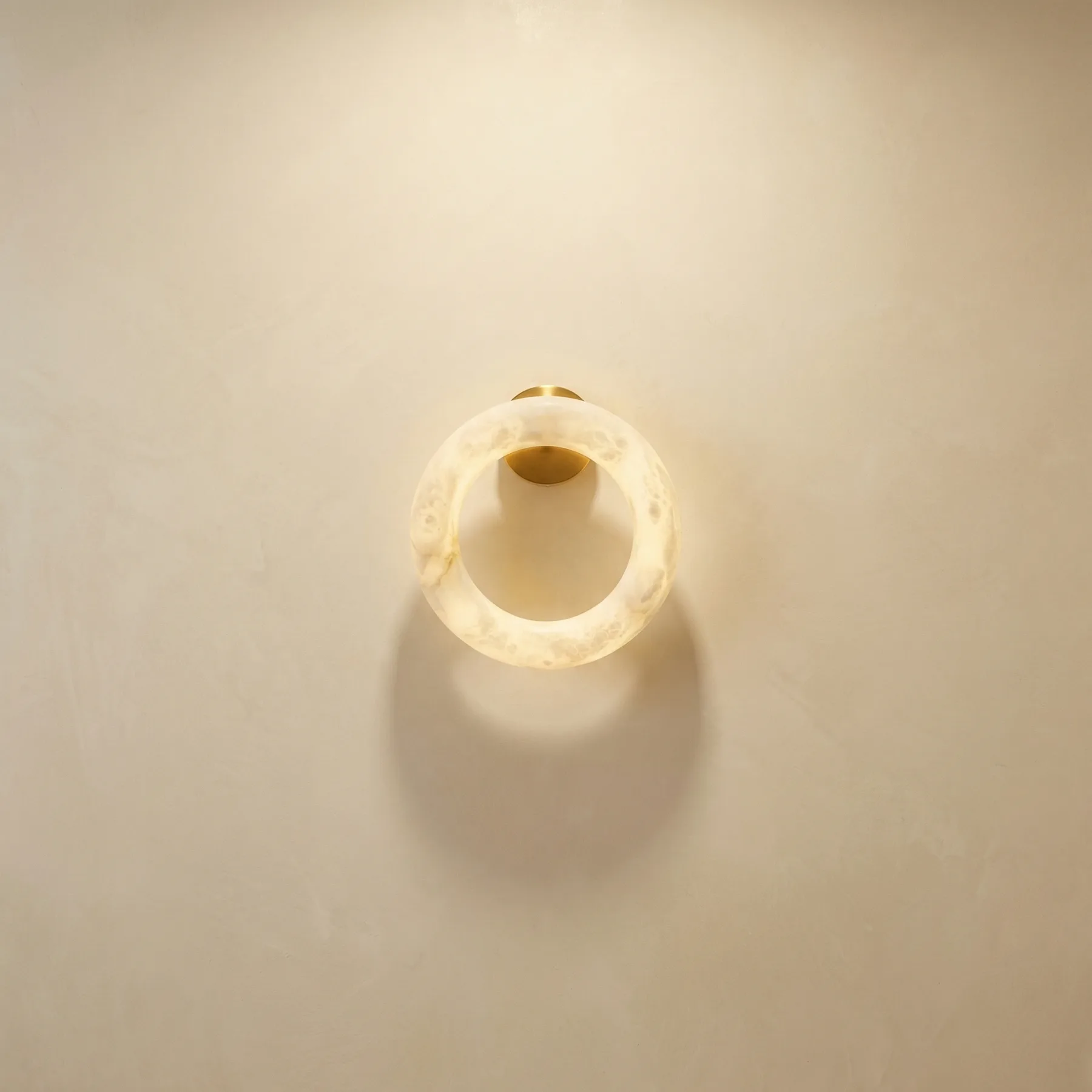 Luminous Alabaster Ring Wall Sconce custom sconces