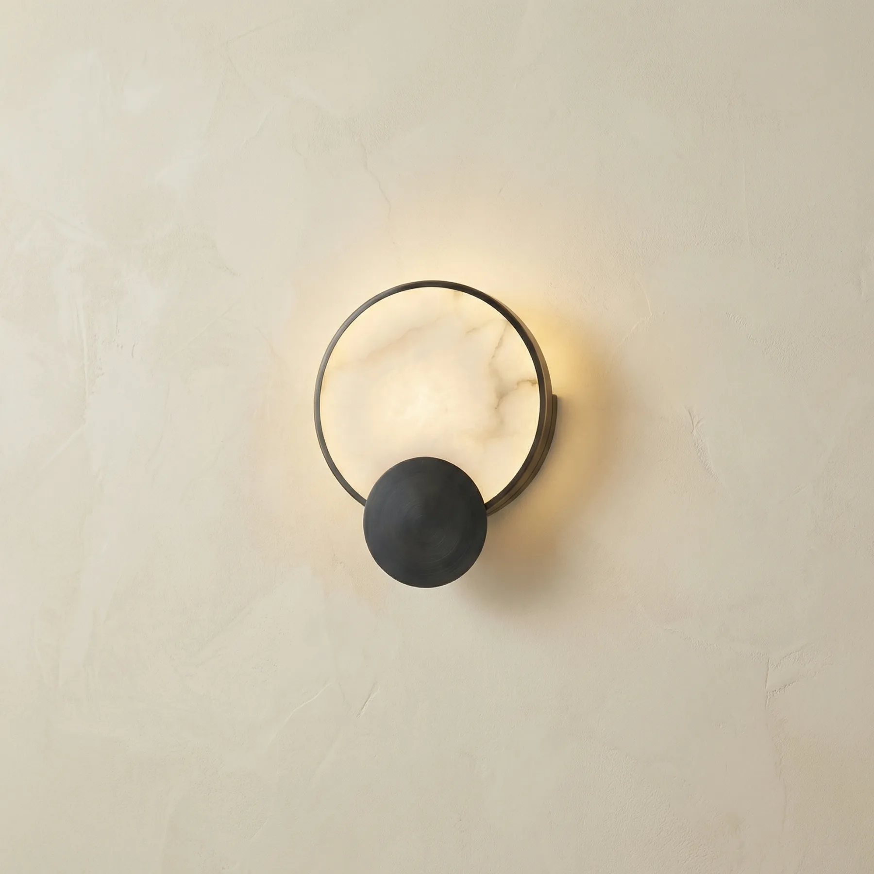 Halo Alabaster Disc Wall Sconce custom sconces