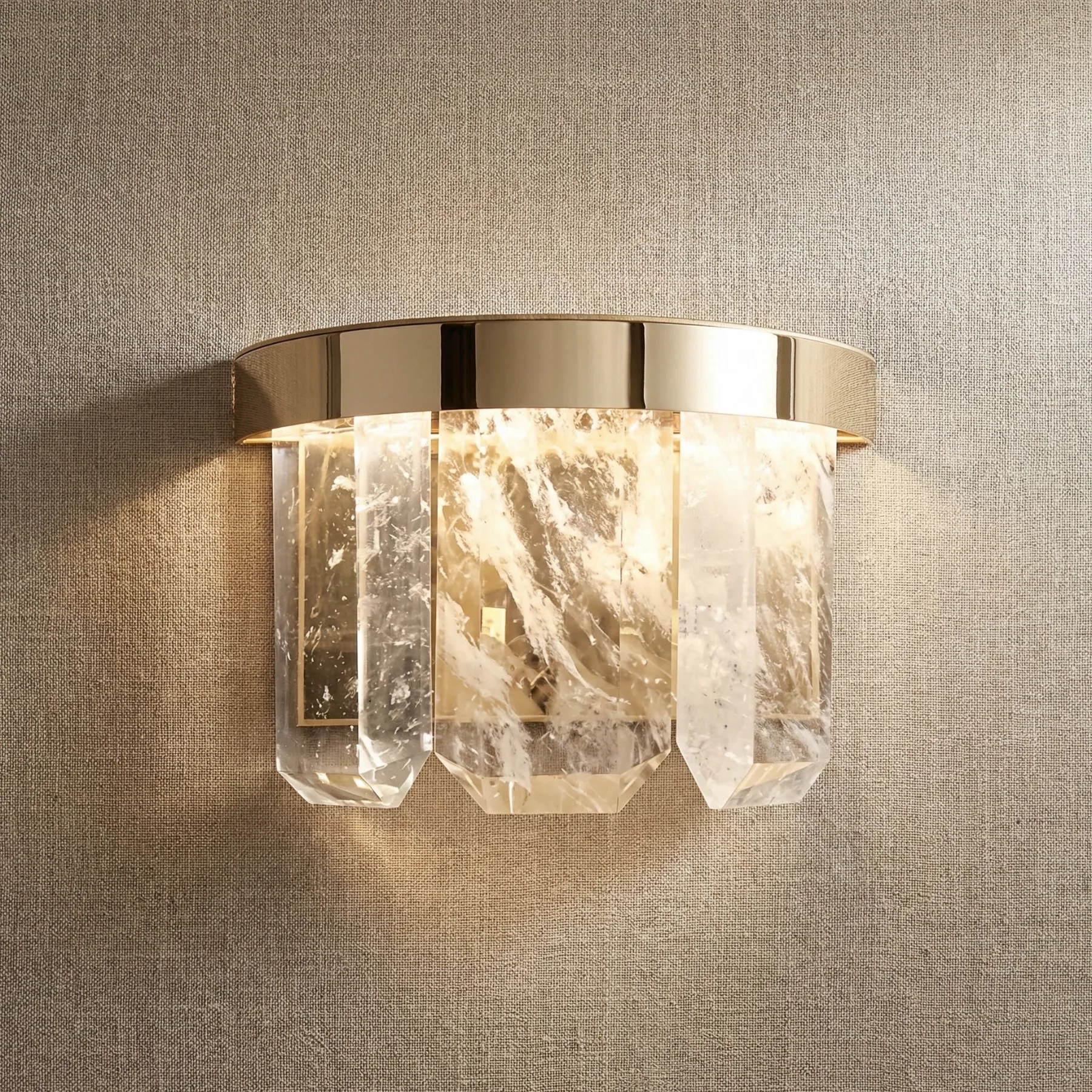 Gilded Crystal Wall Sconce custom sconces