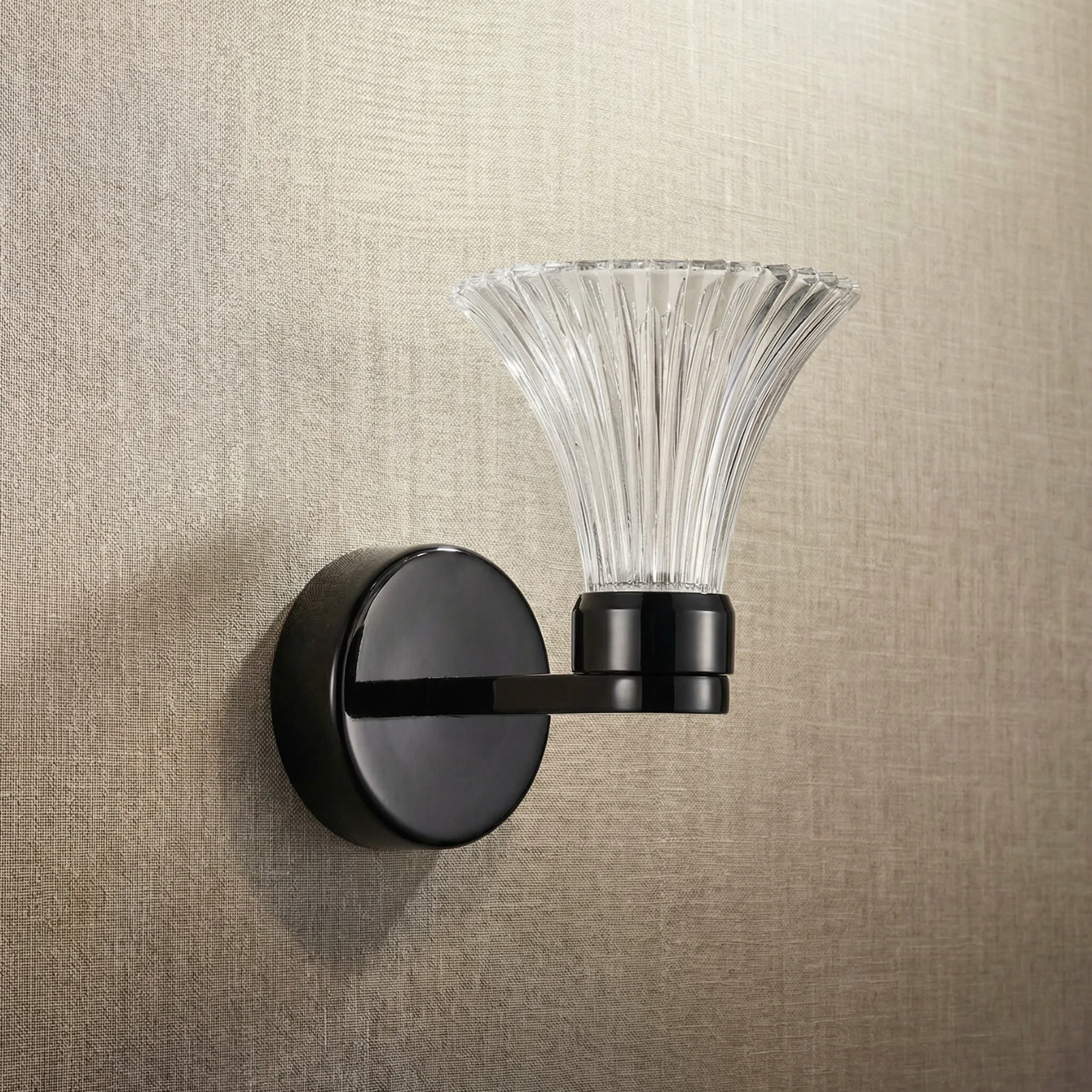 Nocturne Fluted Glass Sconce image 2