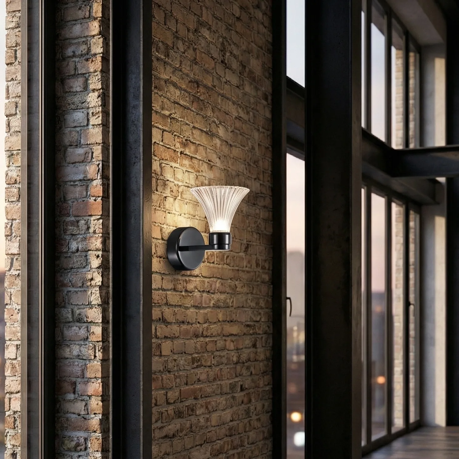 Nocturne Fluted Glass Sconce image 5