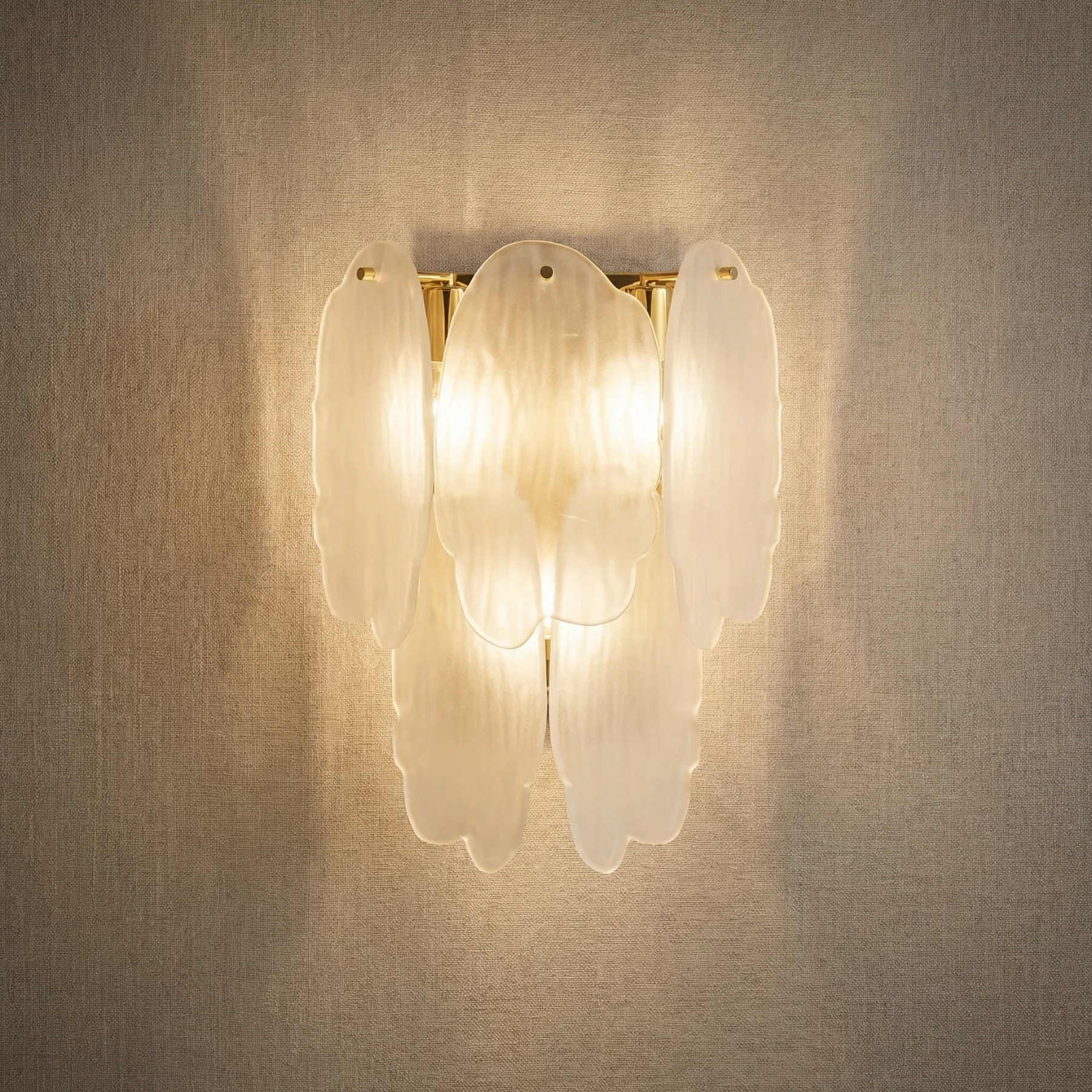 Luminous Alabaster Petal Wall Sconce custom sconces