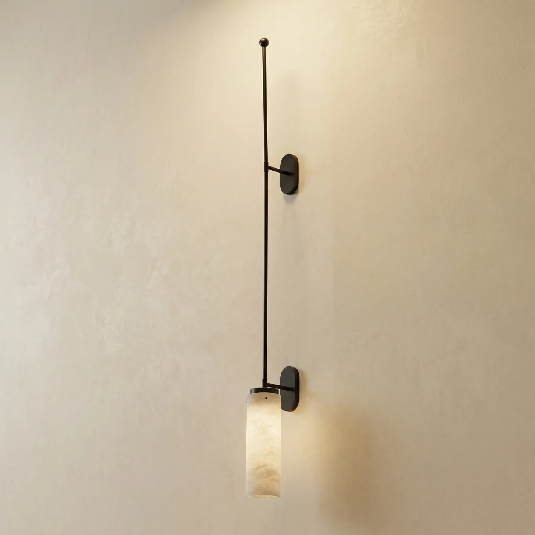 Ethereal Alabaster Rod Wall Sconce custom sconces