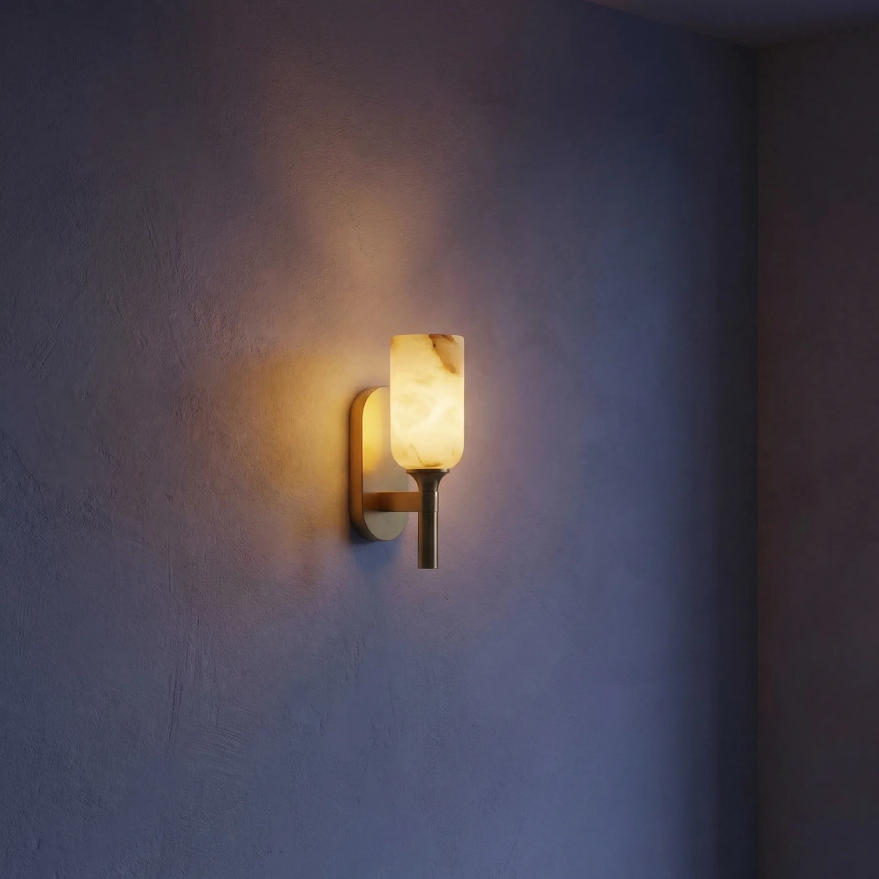 Gilded Alabaster Wall Sconce image 2