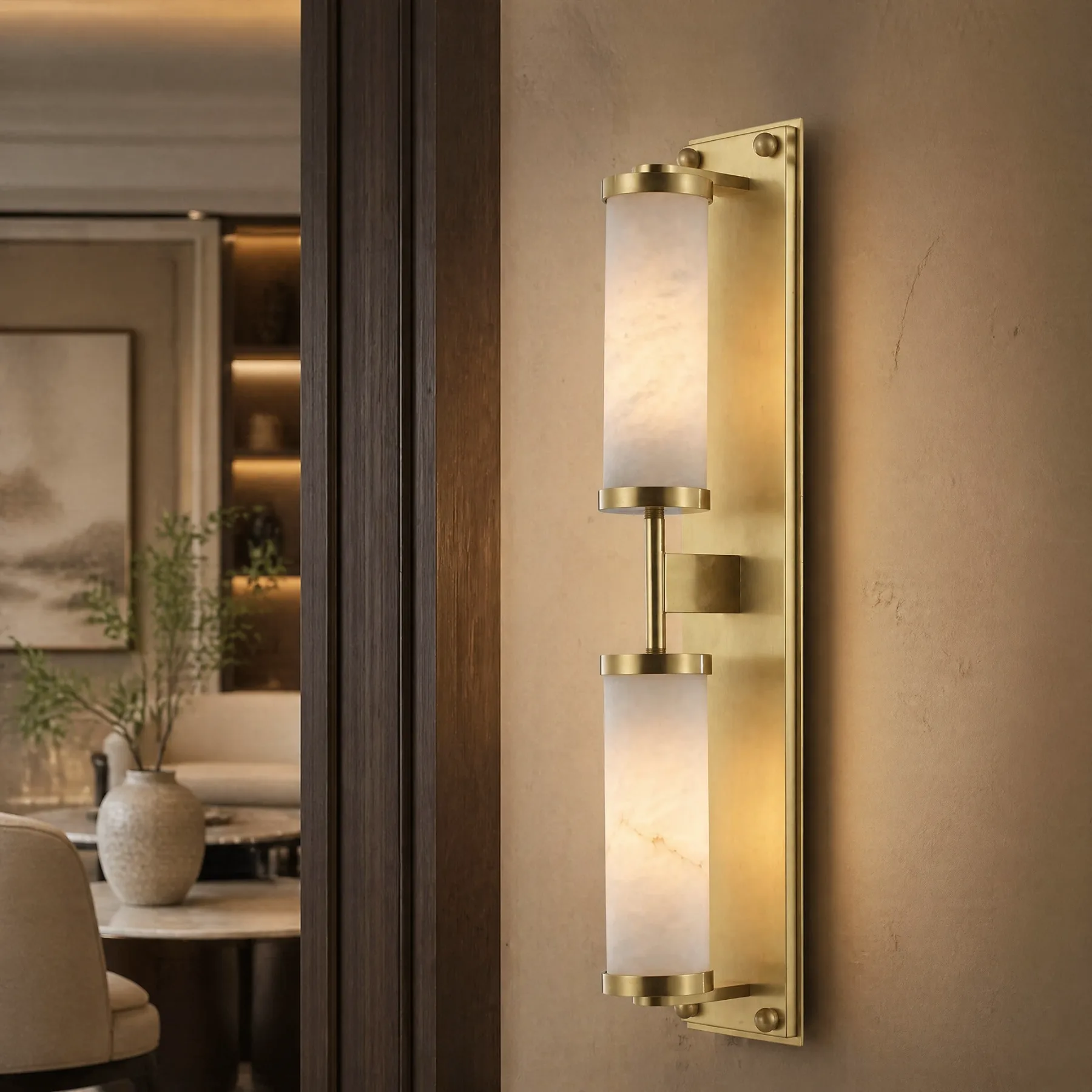 Aureate Alabaster Tube Wall Sconce image 3