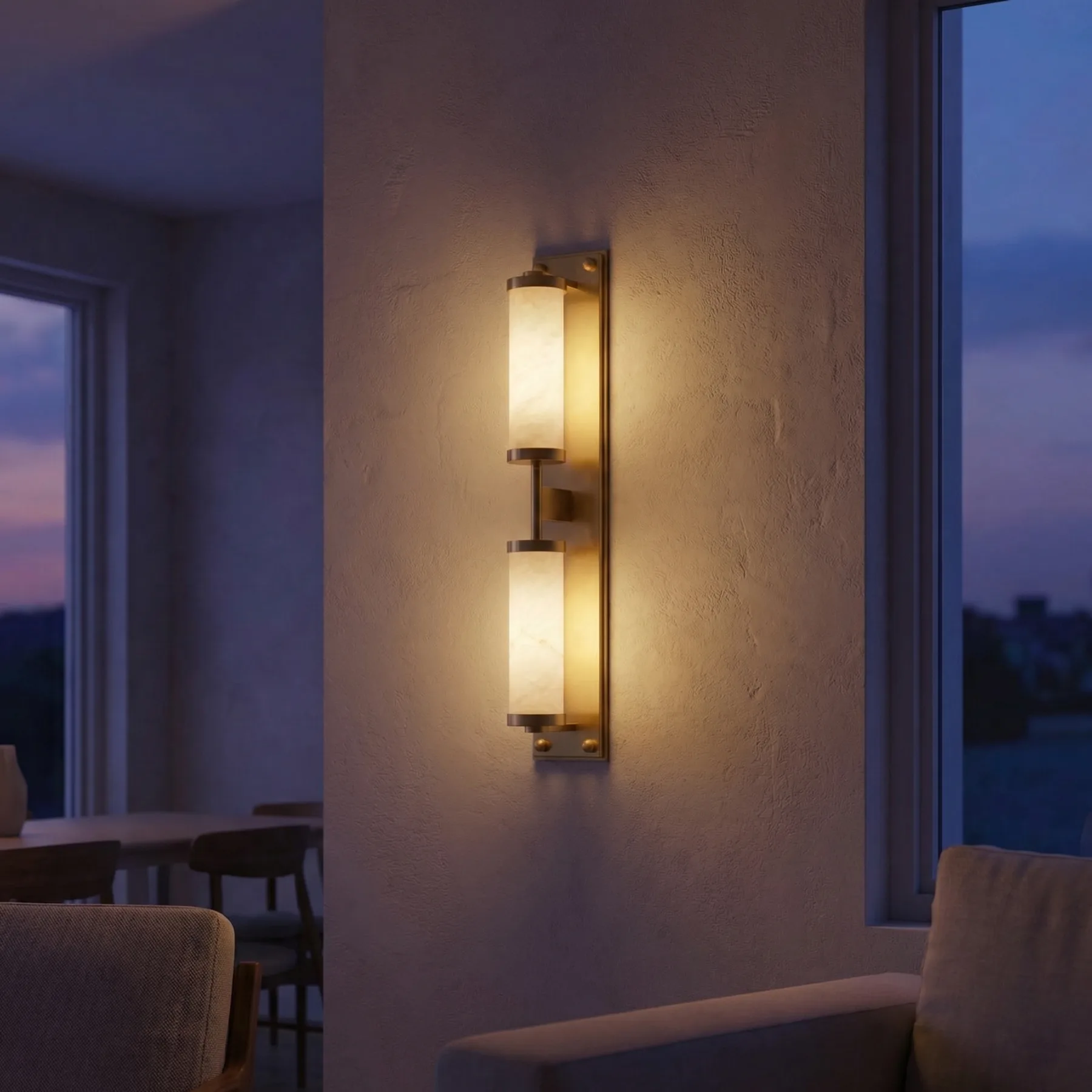 Aureate Alabaster Tube Wall Sconce image 2