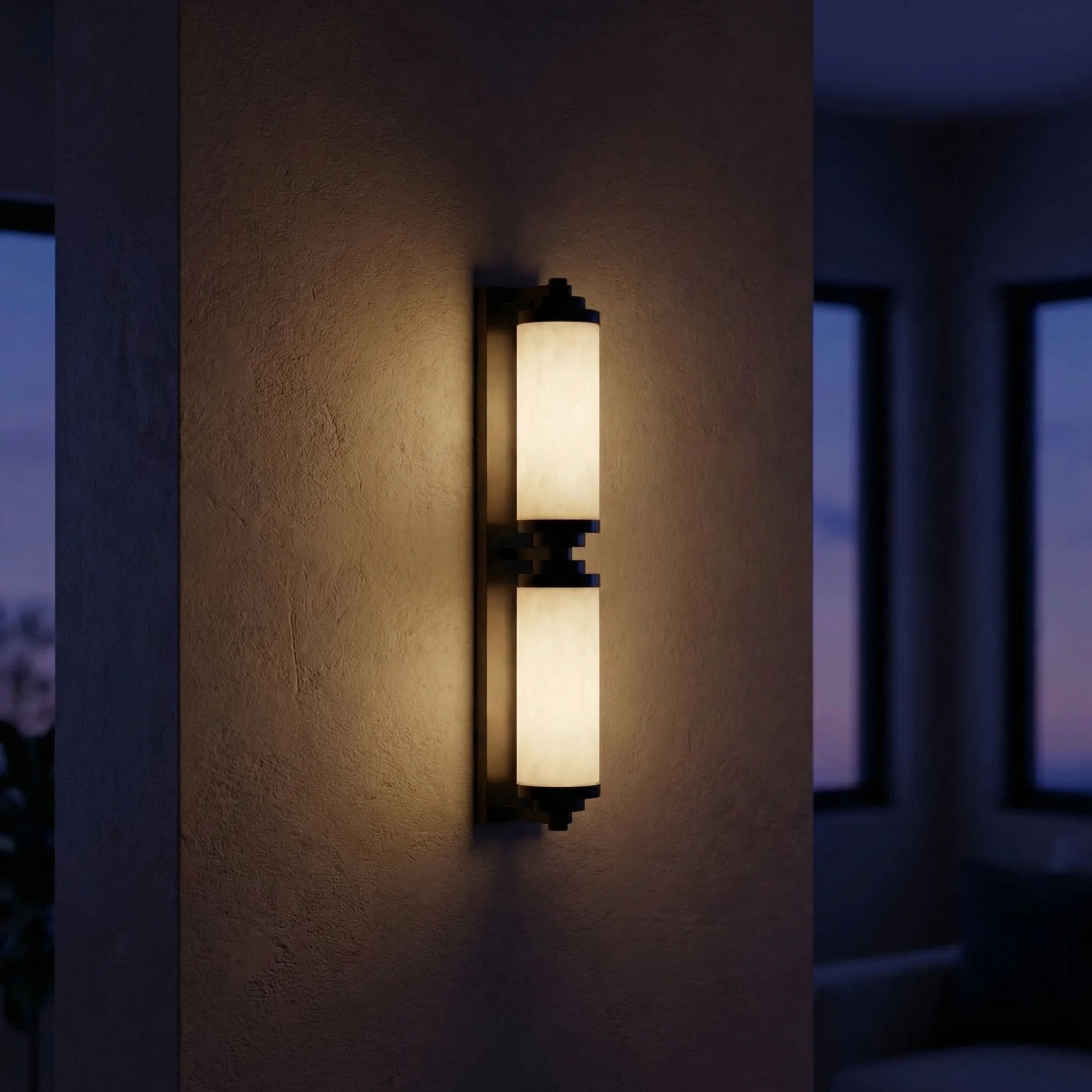 Serene Alabaster Cylinder Wall Sconce image 2
