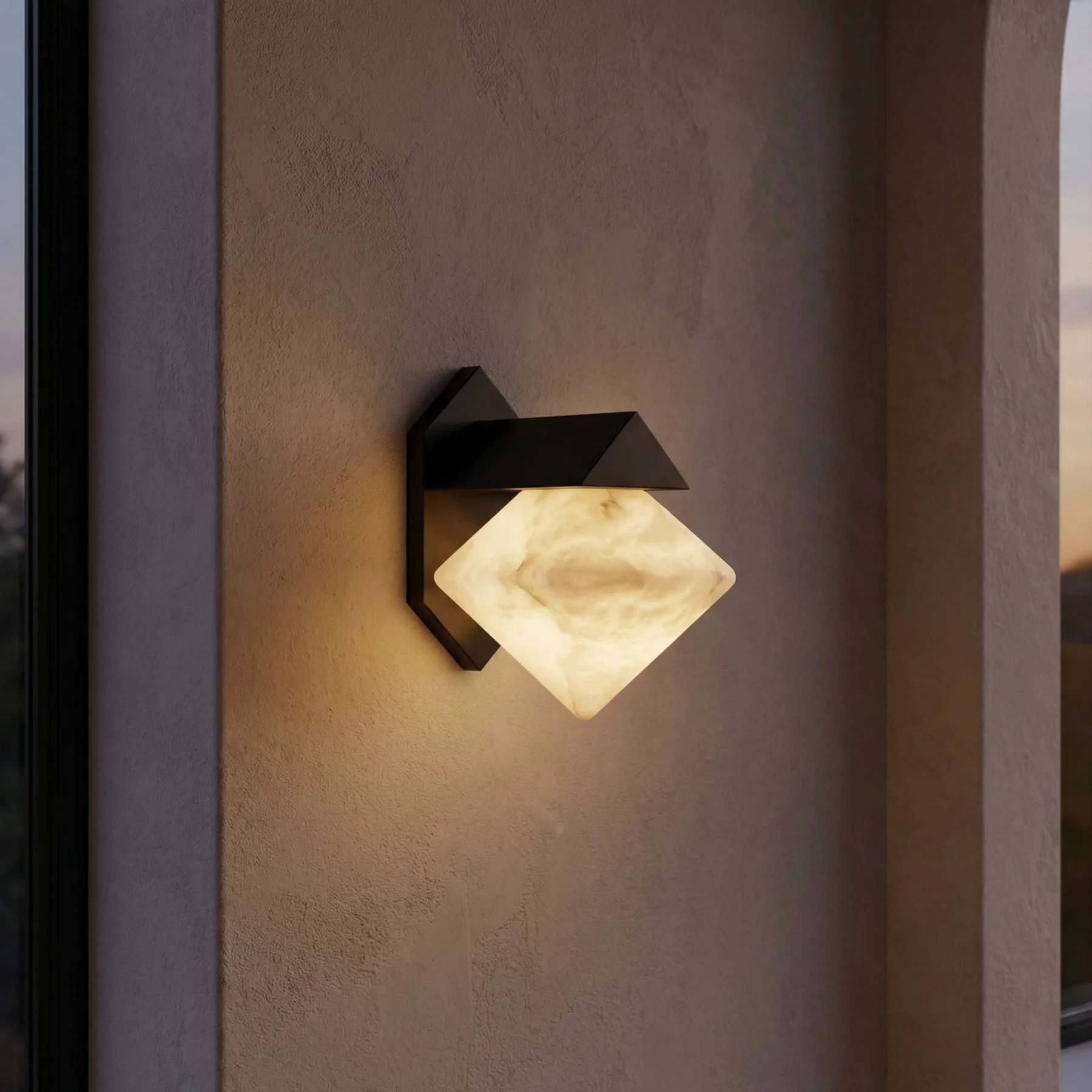 Obsidian Alabaster Wall Sconce image 2