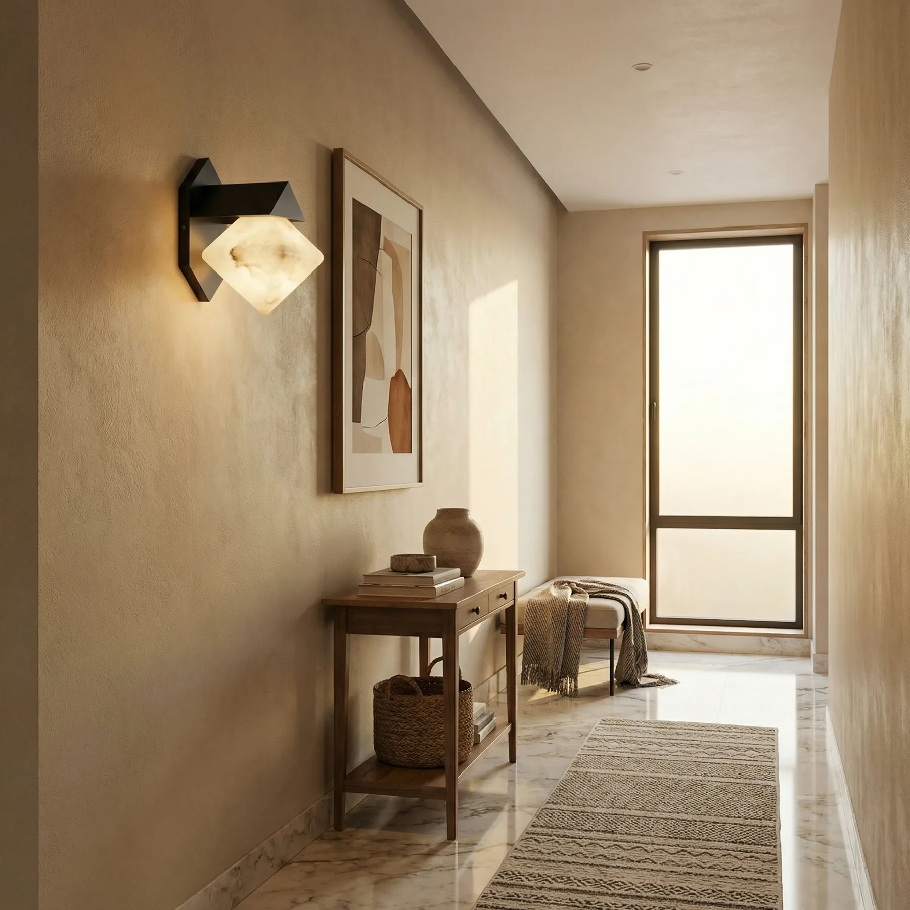 Obsidian Alabaster Wall Sconce image 5