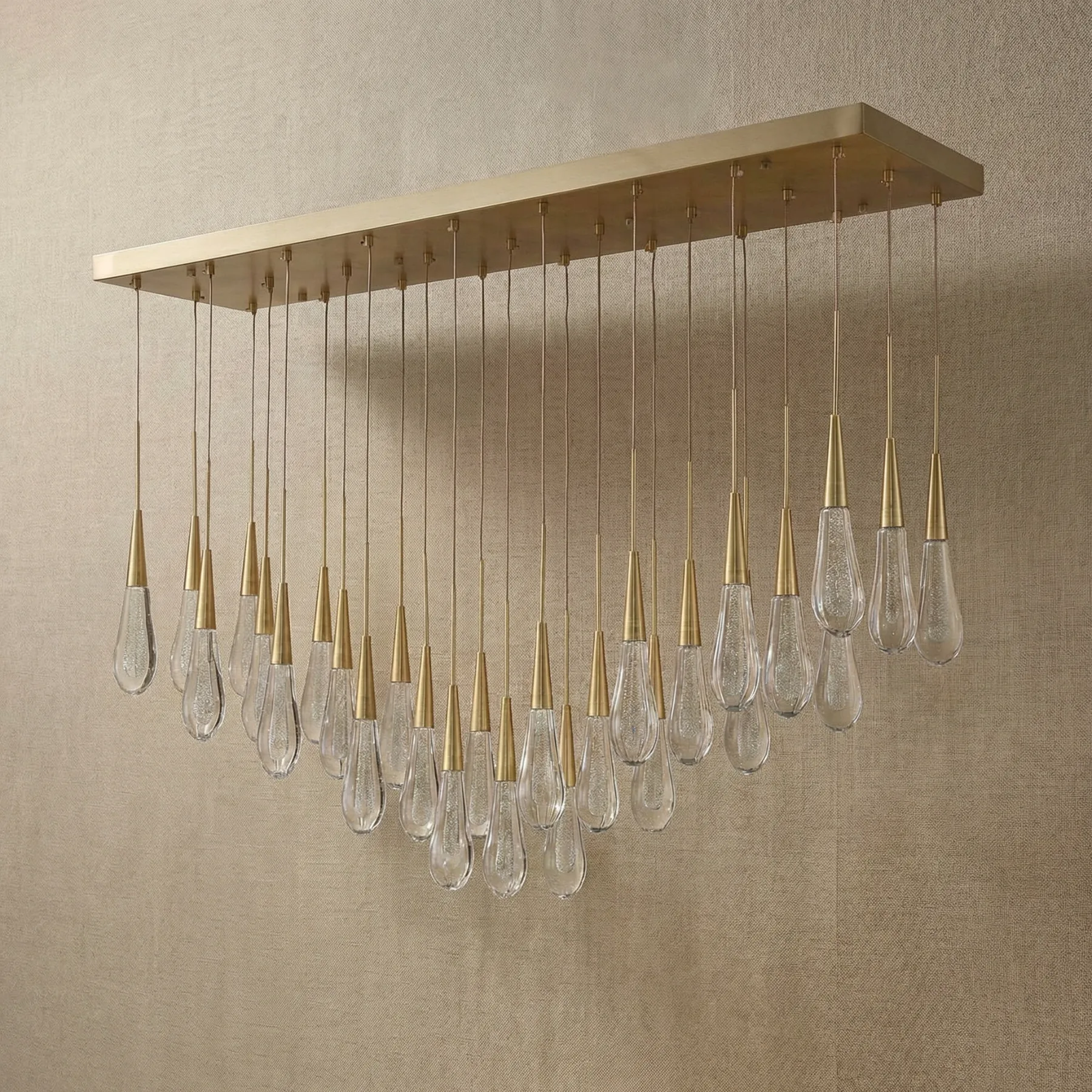 Gilded Raindrop Glass Chandelier image 5