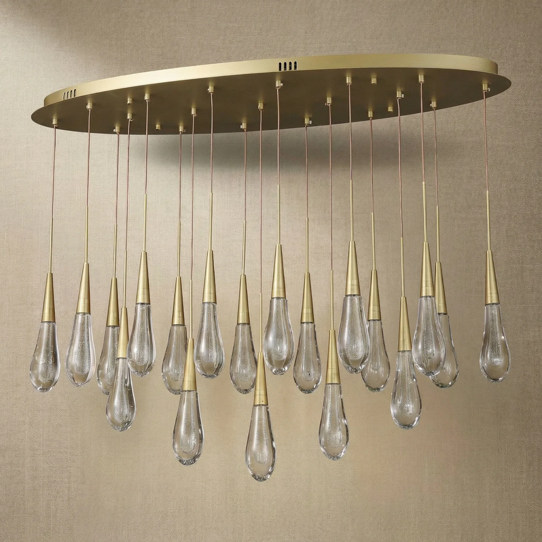 Gilded Raindrop Glass Chandelier image 2