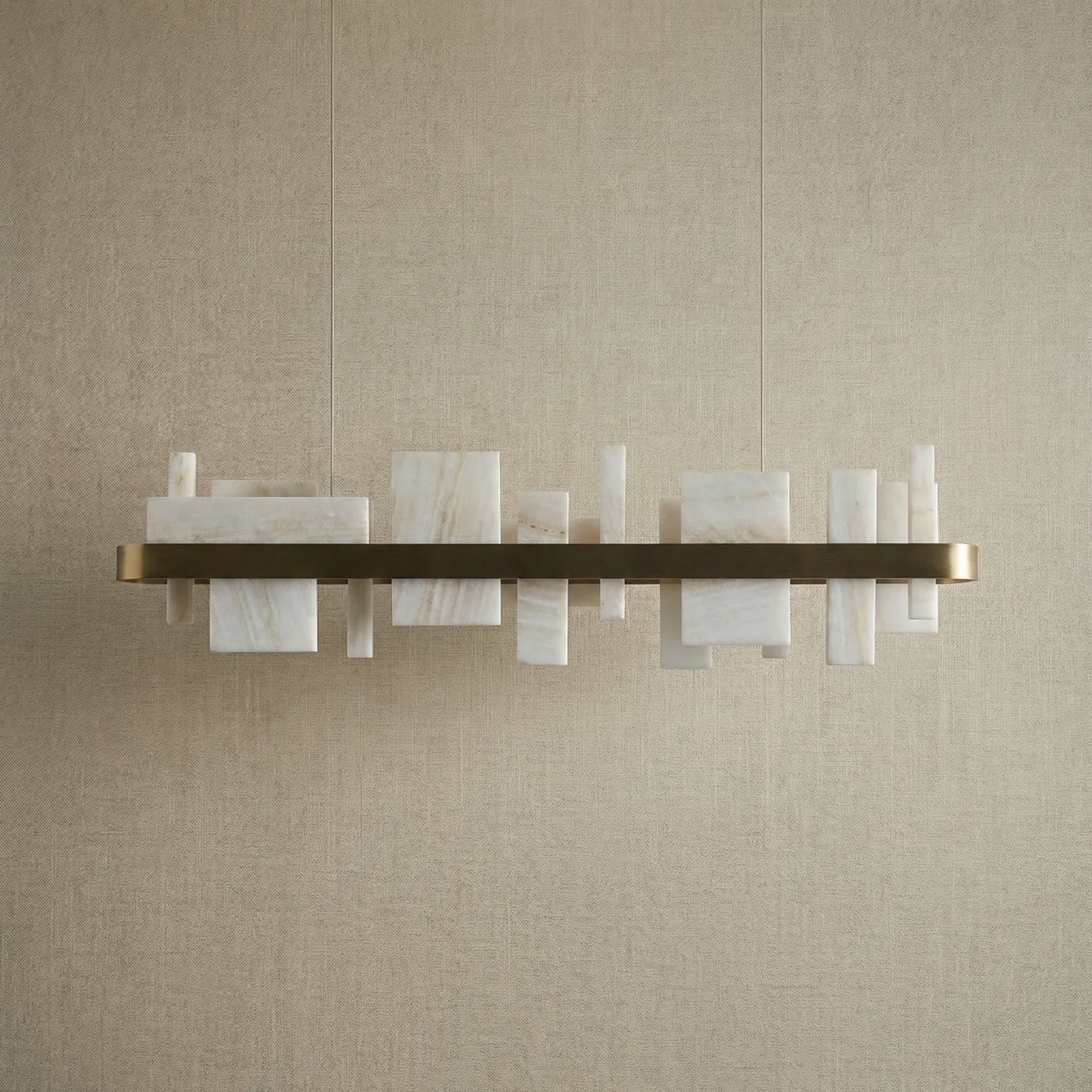 Luminous Alabaster Linear Chandelier image 5