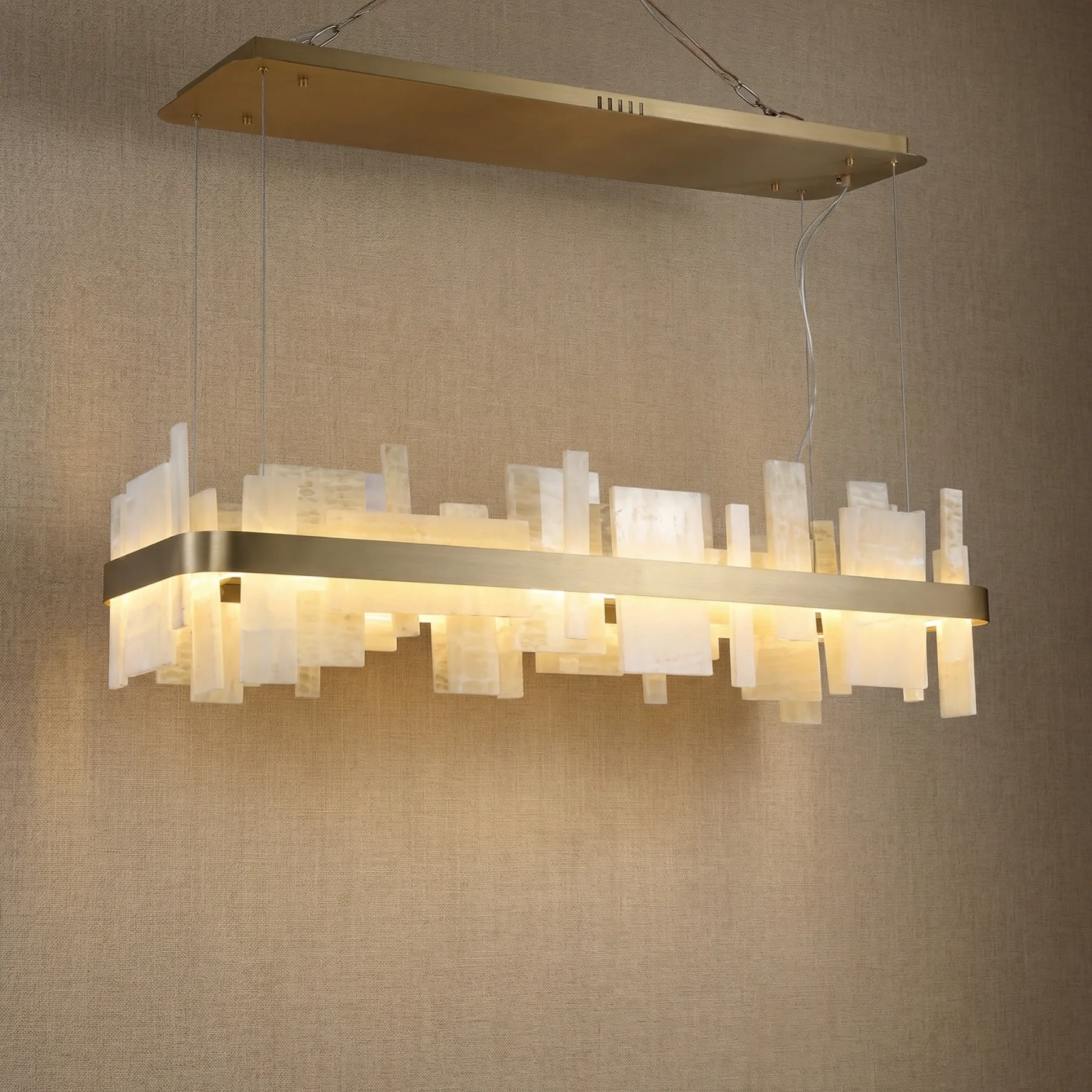 Luminous Alabaster Linear Chandelier image 6