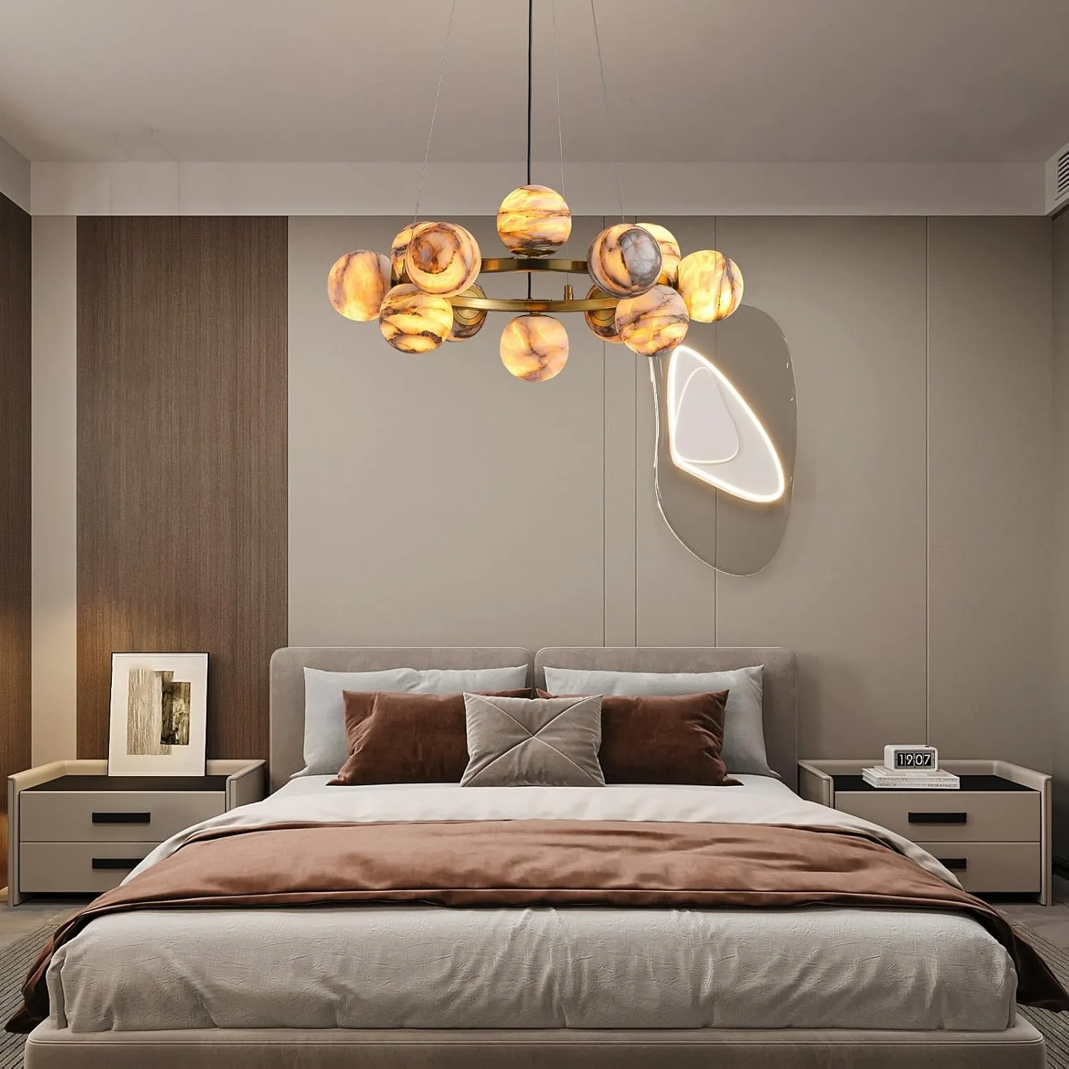 Auric Alabaster Orb Chandelier image 7