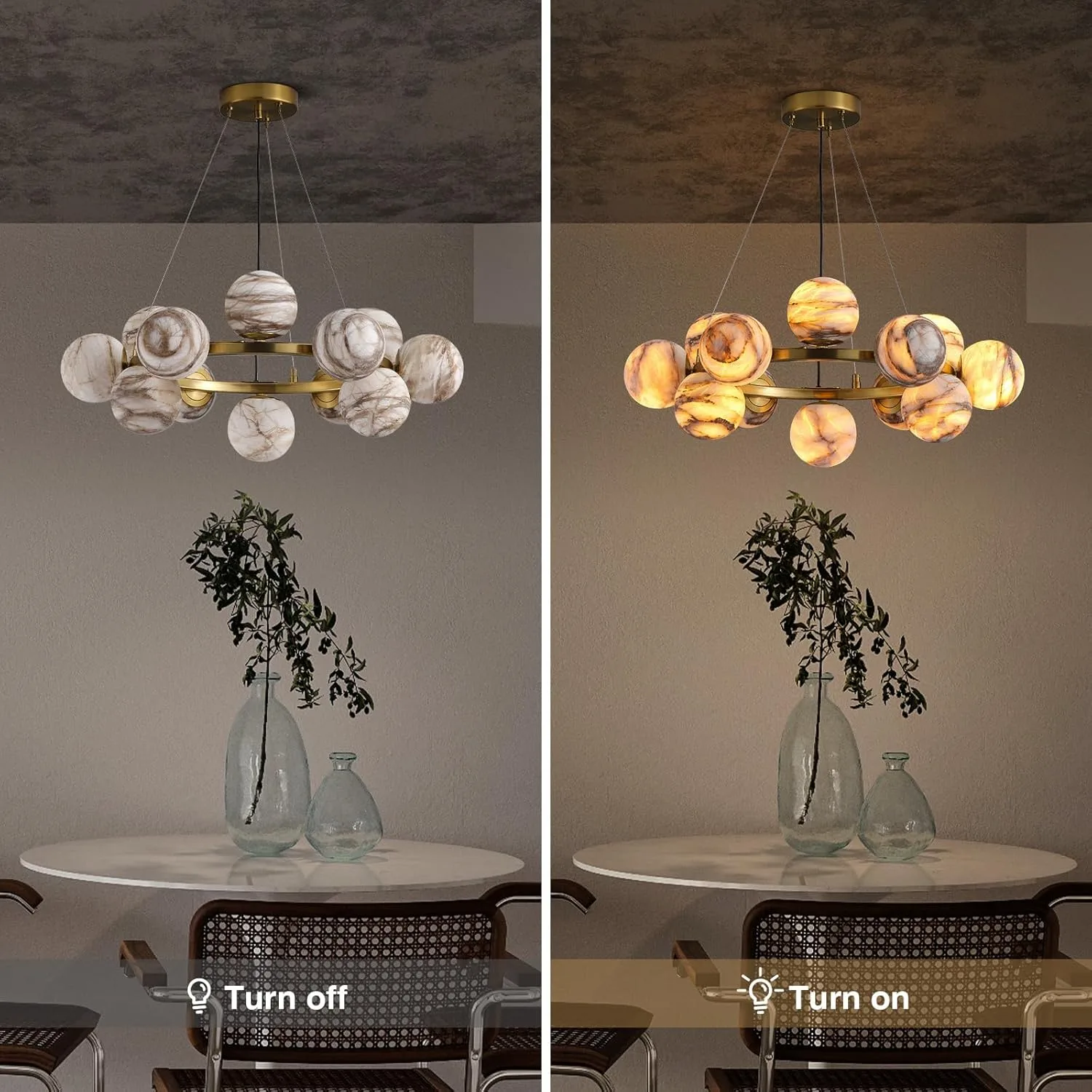 Auric Alabaster Orb Chandelier image 6