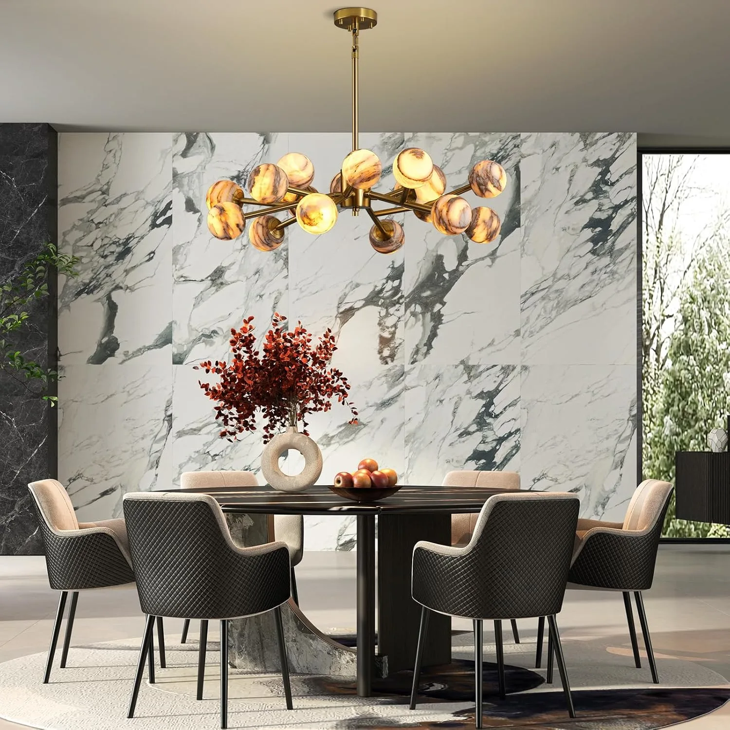 Aurelian Alabaster Globe Chandelier image 6