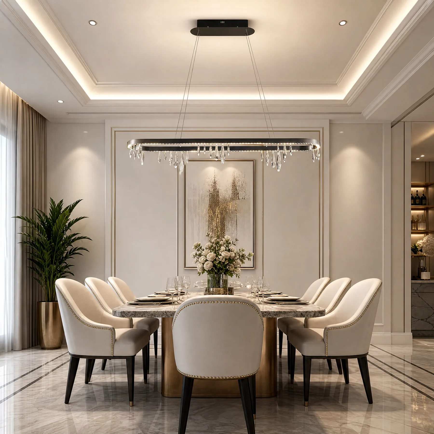 Luminous Crystal Linear Chandelier image 3