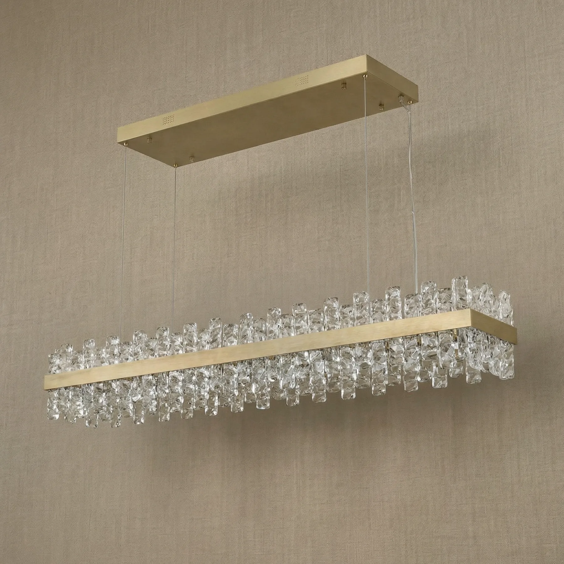 Gilded Crystal Linear Chandelier image 2