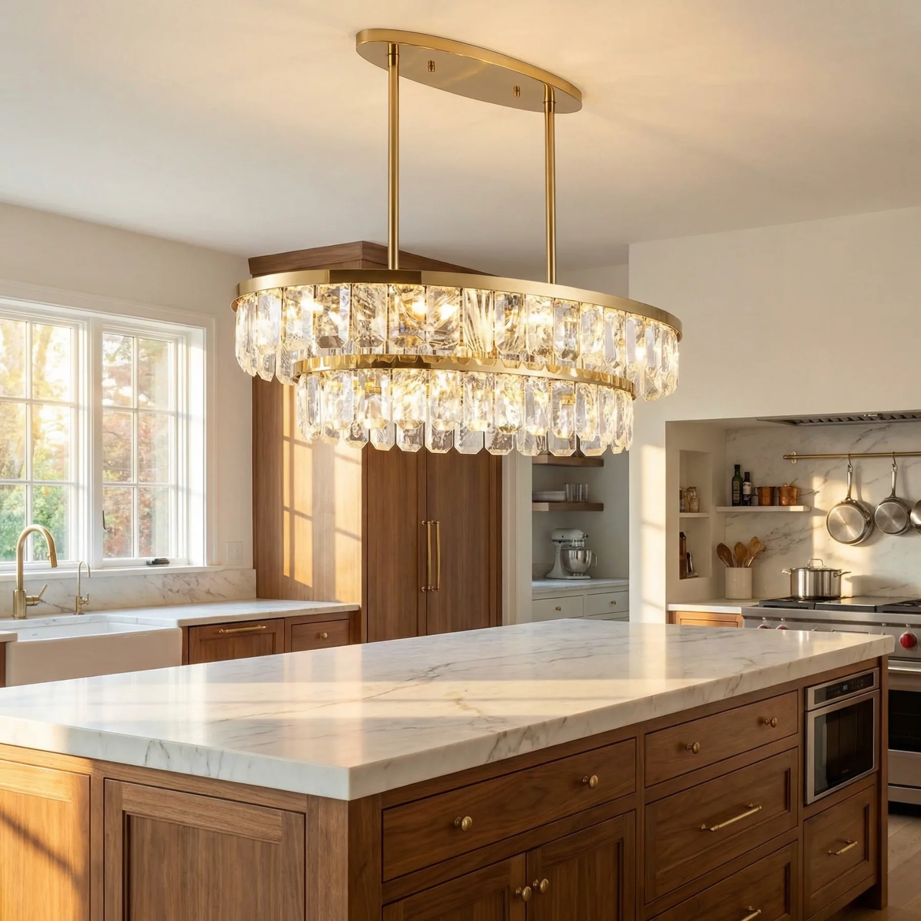 Gilded Crystal Island Chandelier image 2