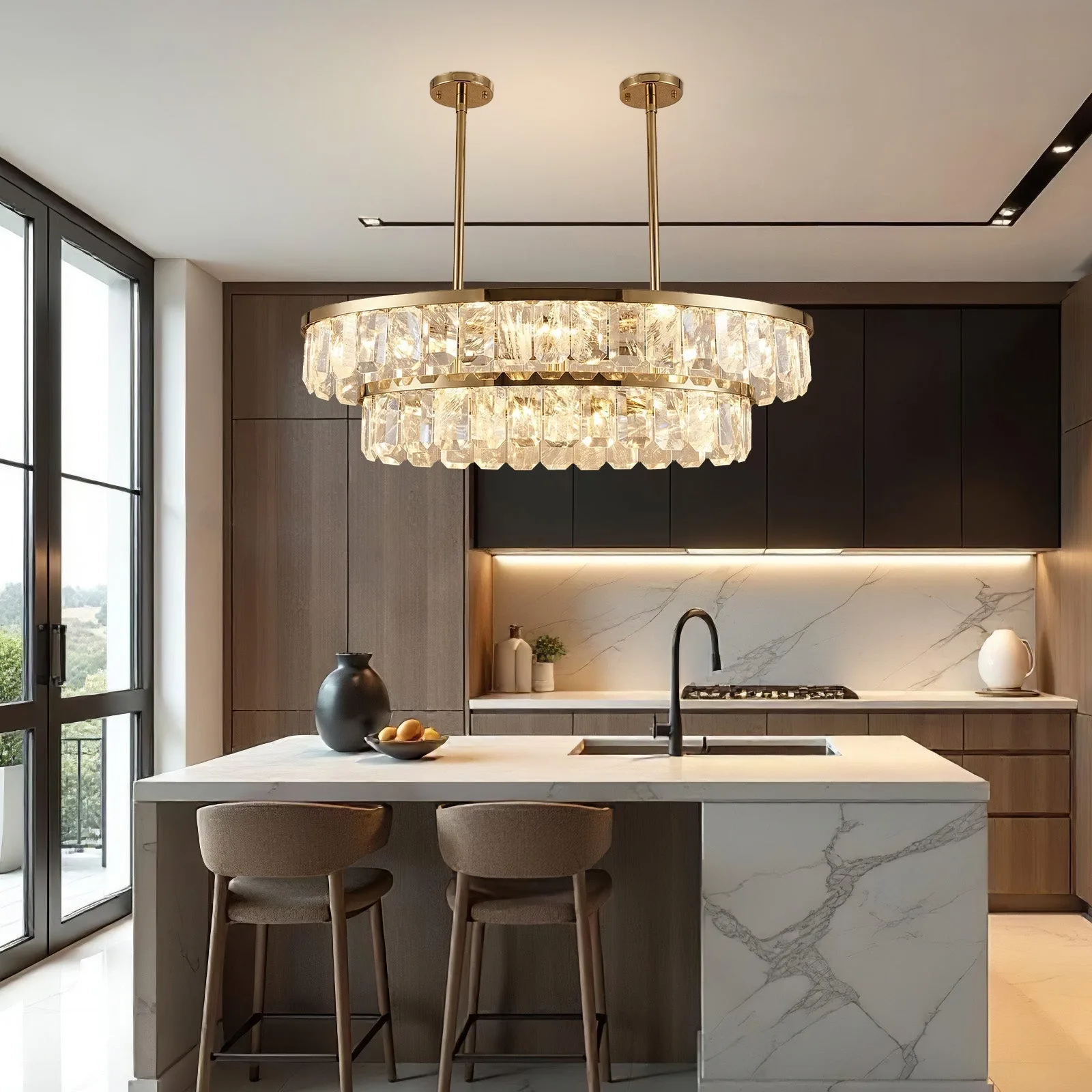 Gilded Crystal Island Chandelier image 4