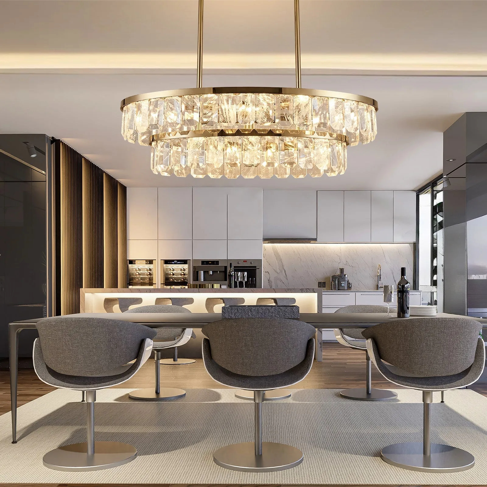 Gilded Crystal Island Chandelier image 6