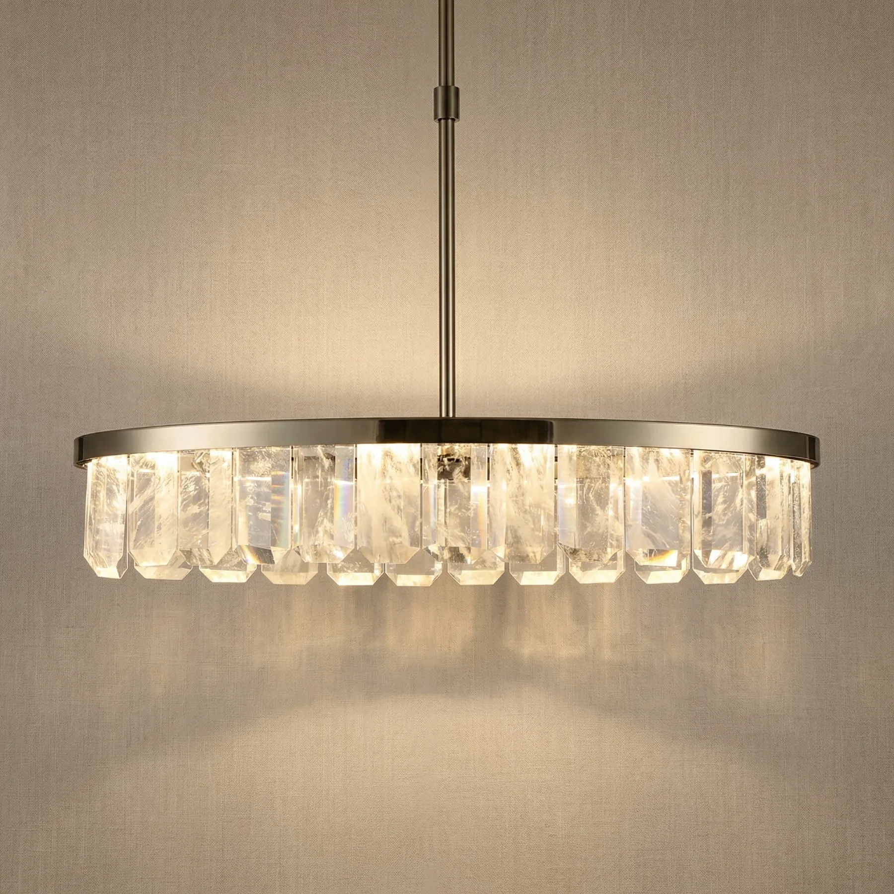 Luminous Crystal Ring Chandelier custom chandeliers