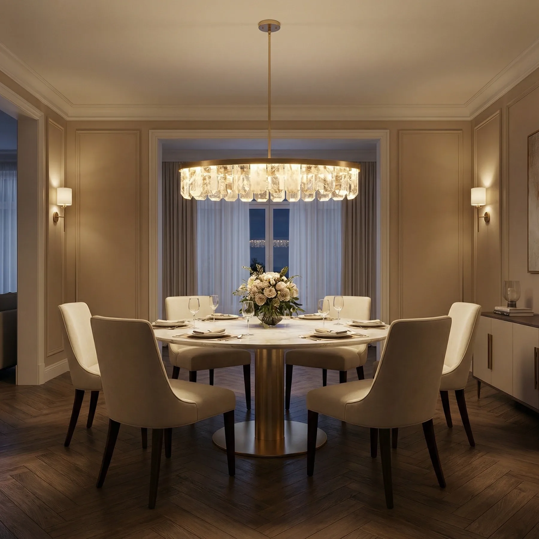 Luminous Crystal Ring Chandelier image 2