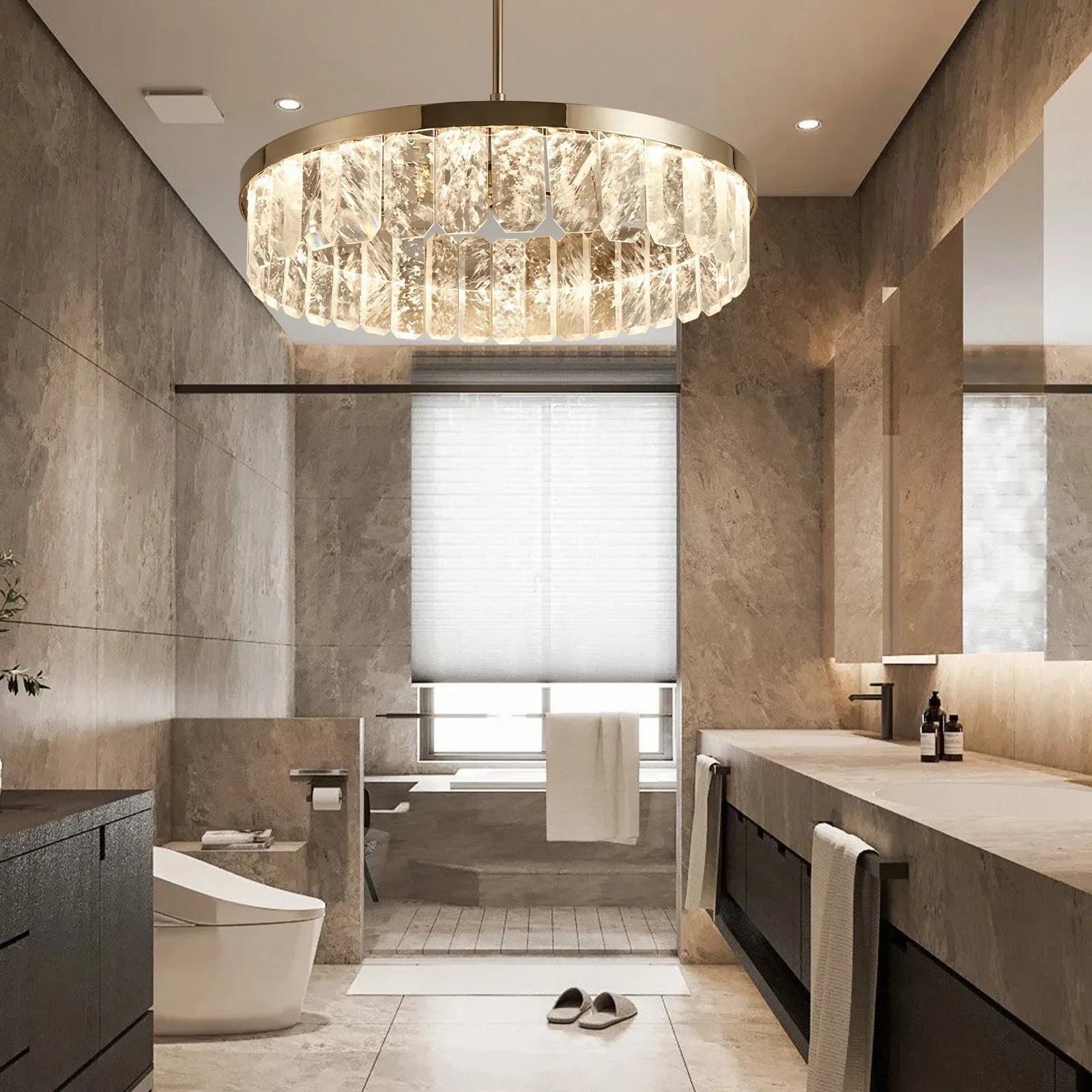 Luminous Crystal Ring Chandelier image 4