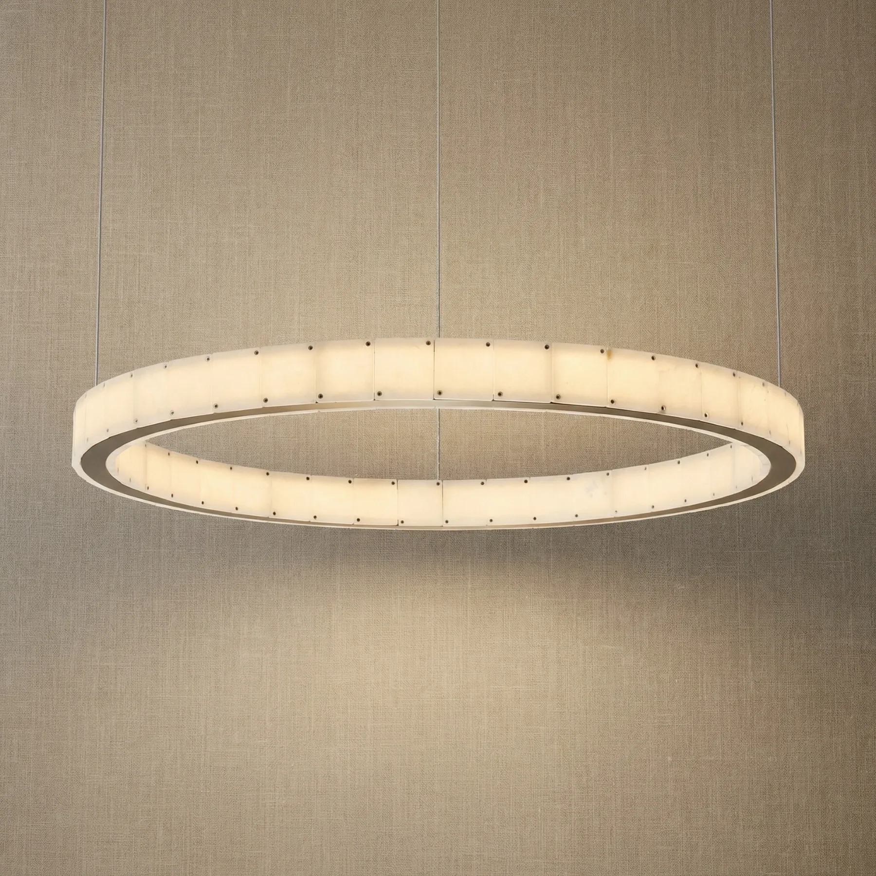 Luminous Alabaster Ring Chandelier custom chandeliers