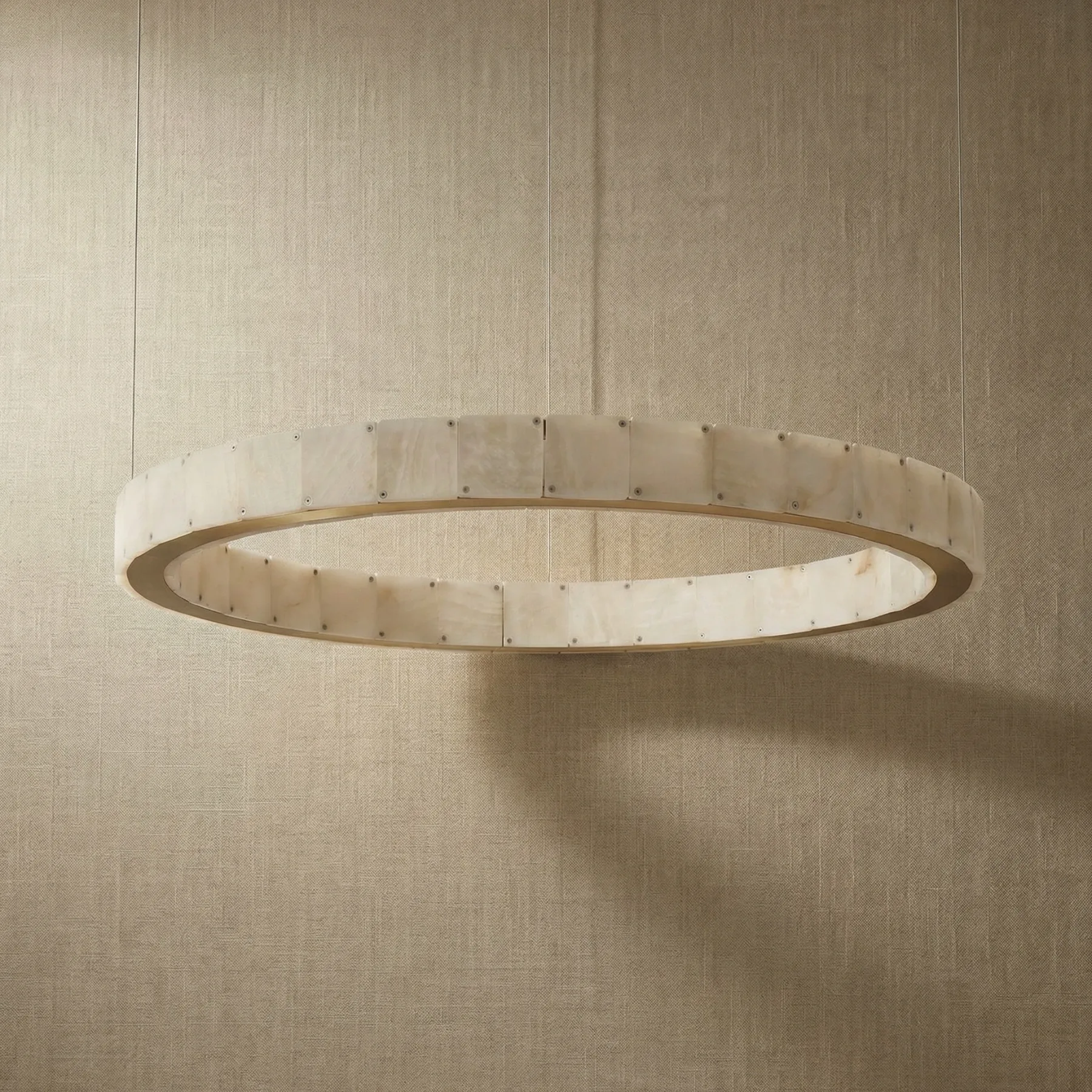 Luminous Alabaster Ring Chandelier image 3