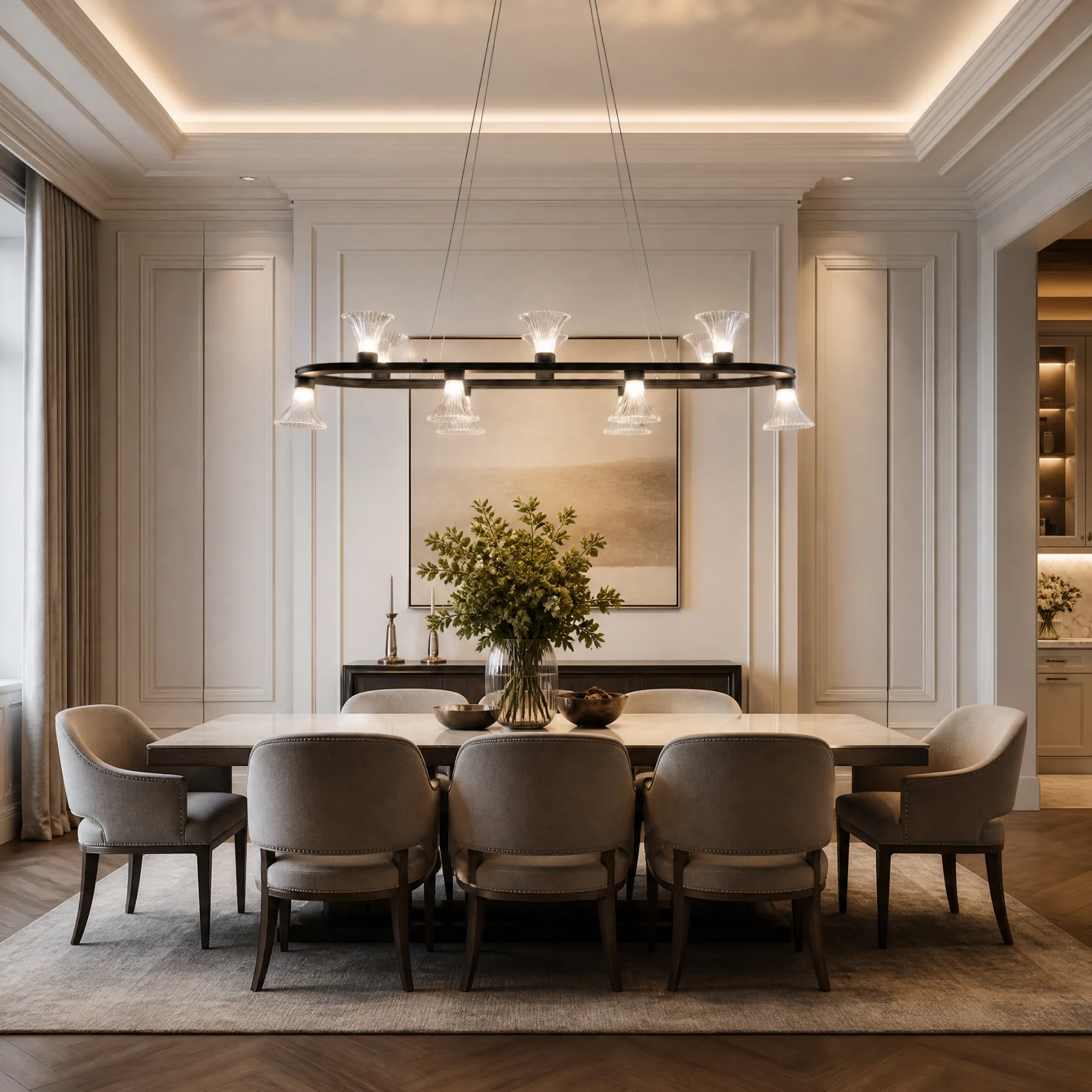 Luminous Glass Linear Chandelier image 3