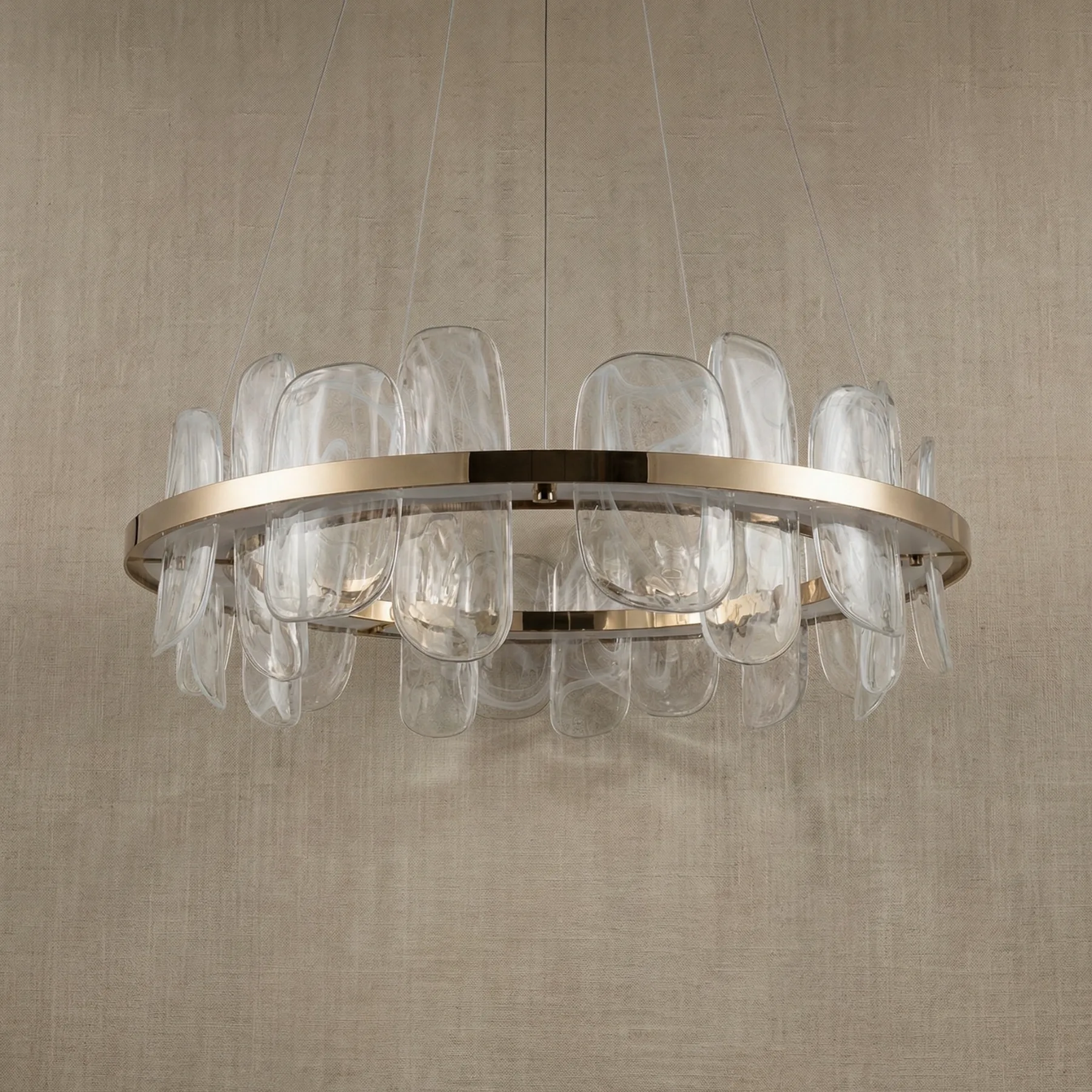Luminous Glass Halo Chandelier image 6