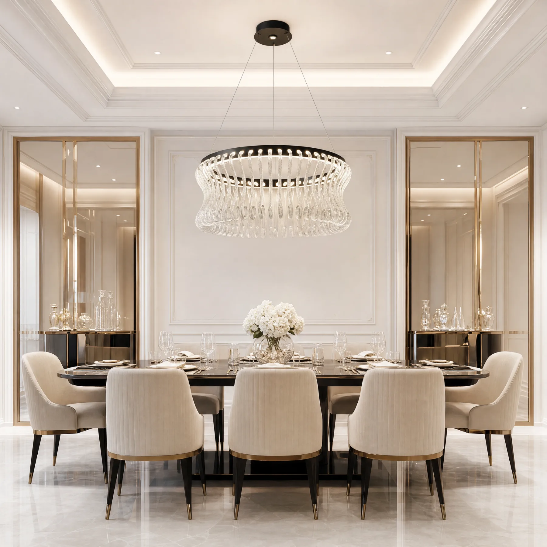 Luminous Crystal Ring Chandelier image 4