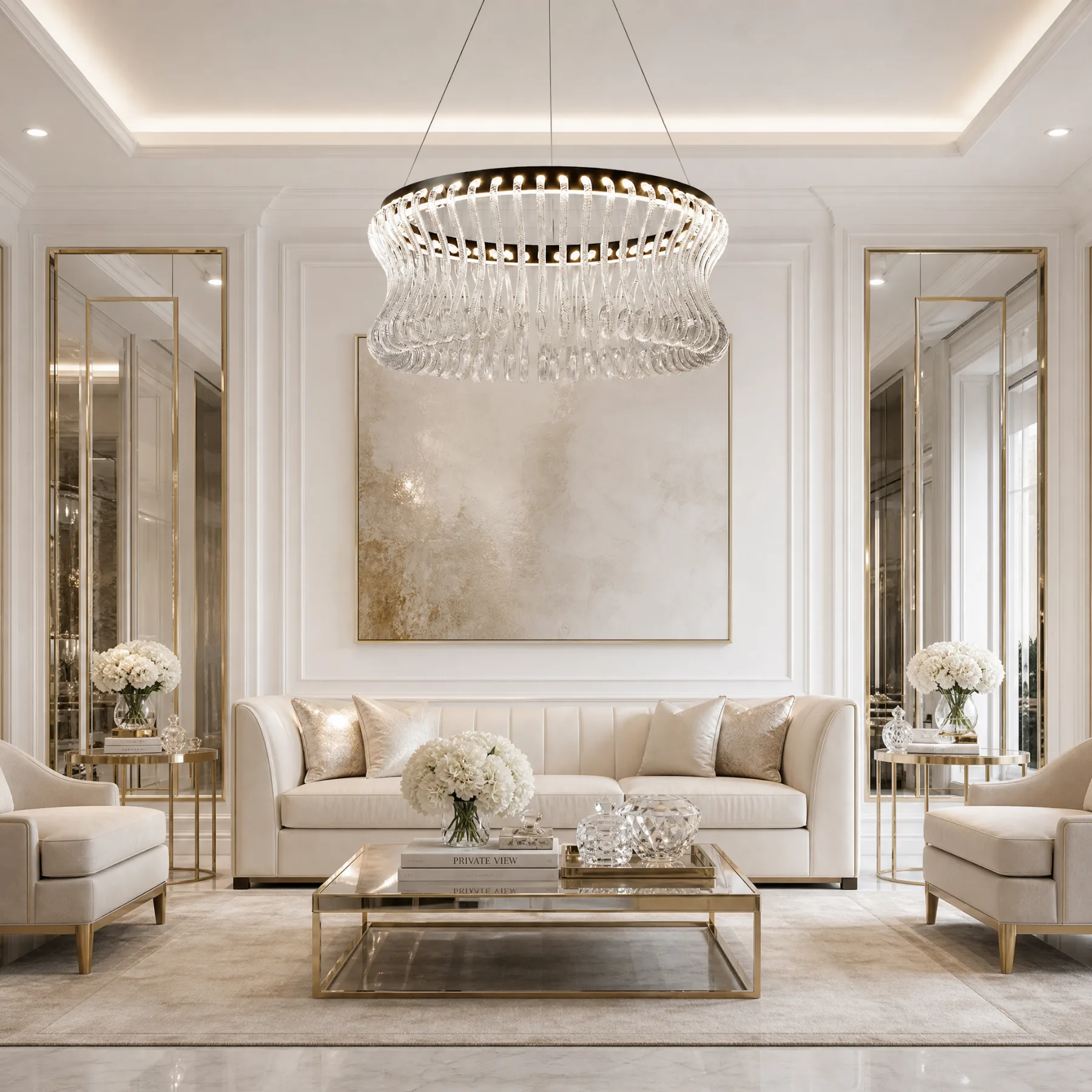 Luminous Crystal Ring Chandelier image 5