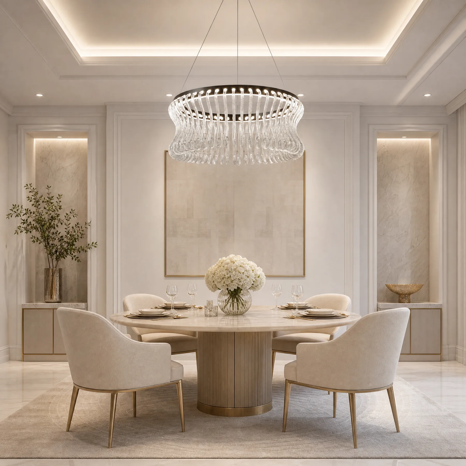 Luminous Crystal Ring Chandelier image 6