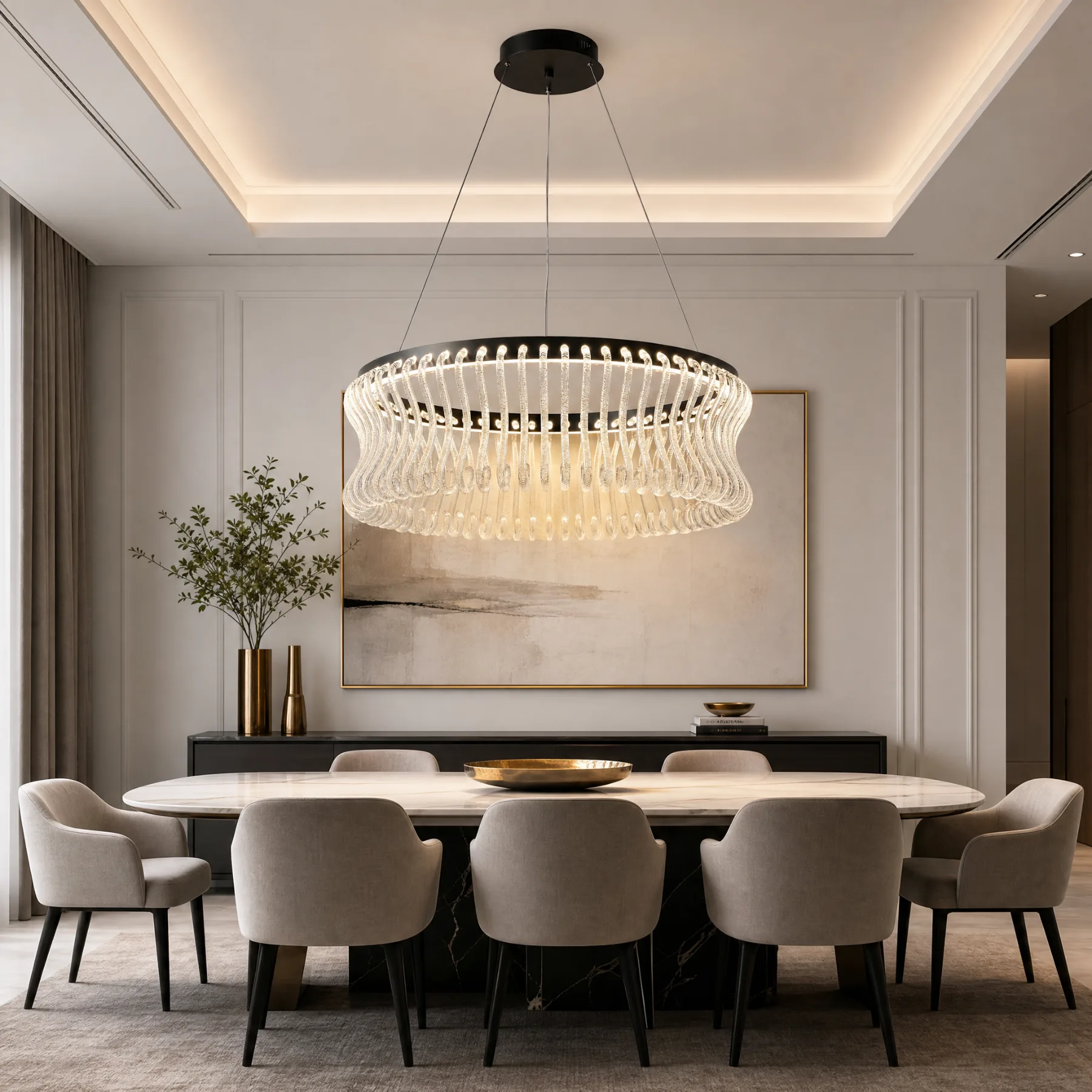 Ripple Crystal Ring Chandelier image 5