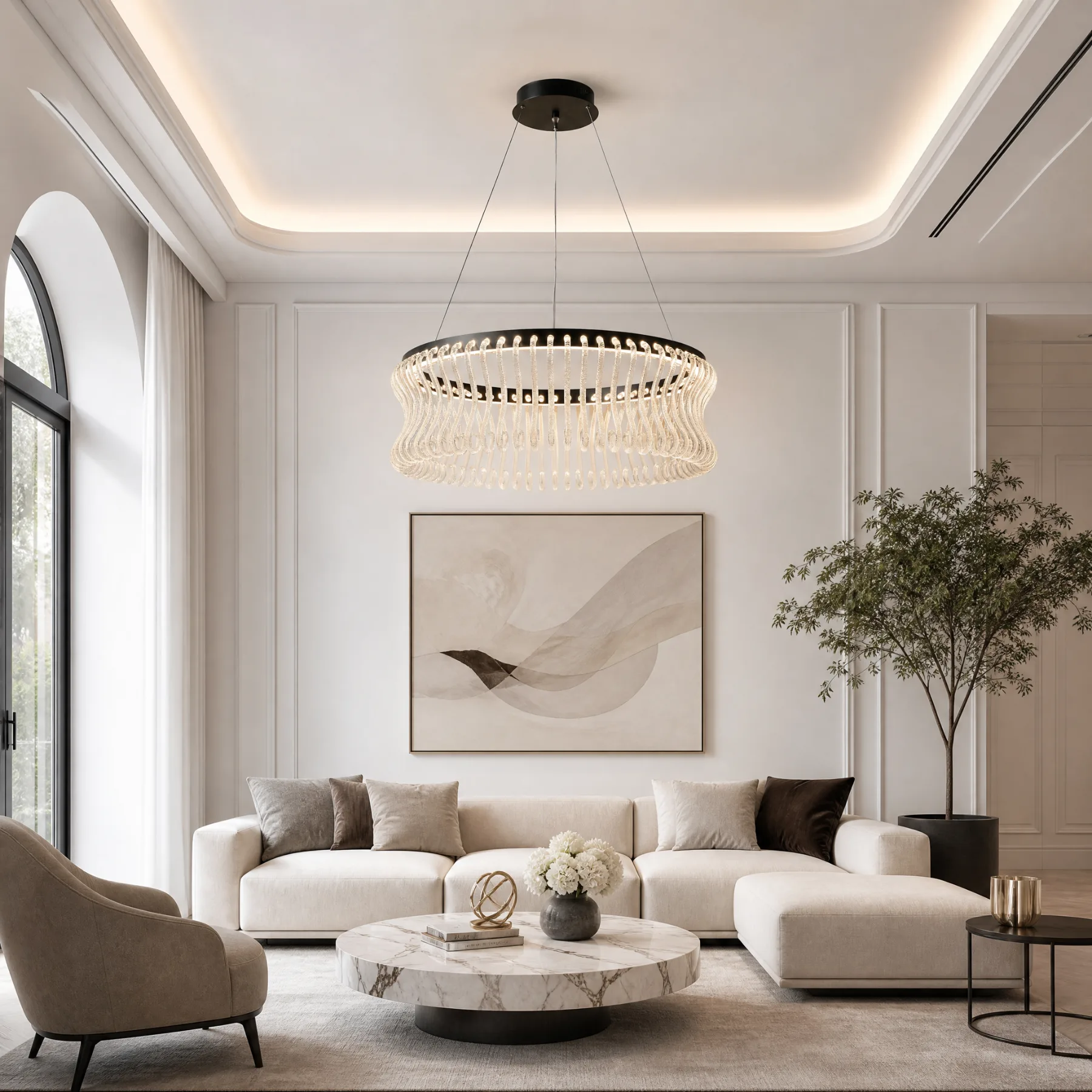 Ripple Crystal Ring Chandelier image 3