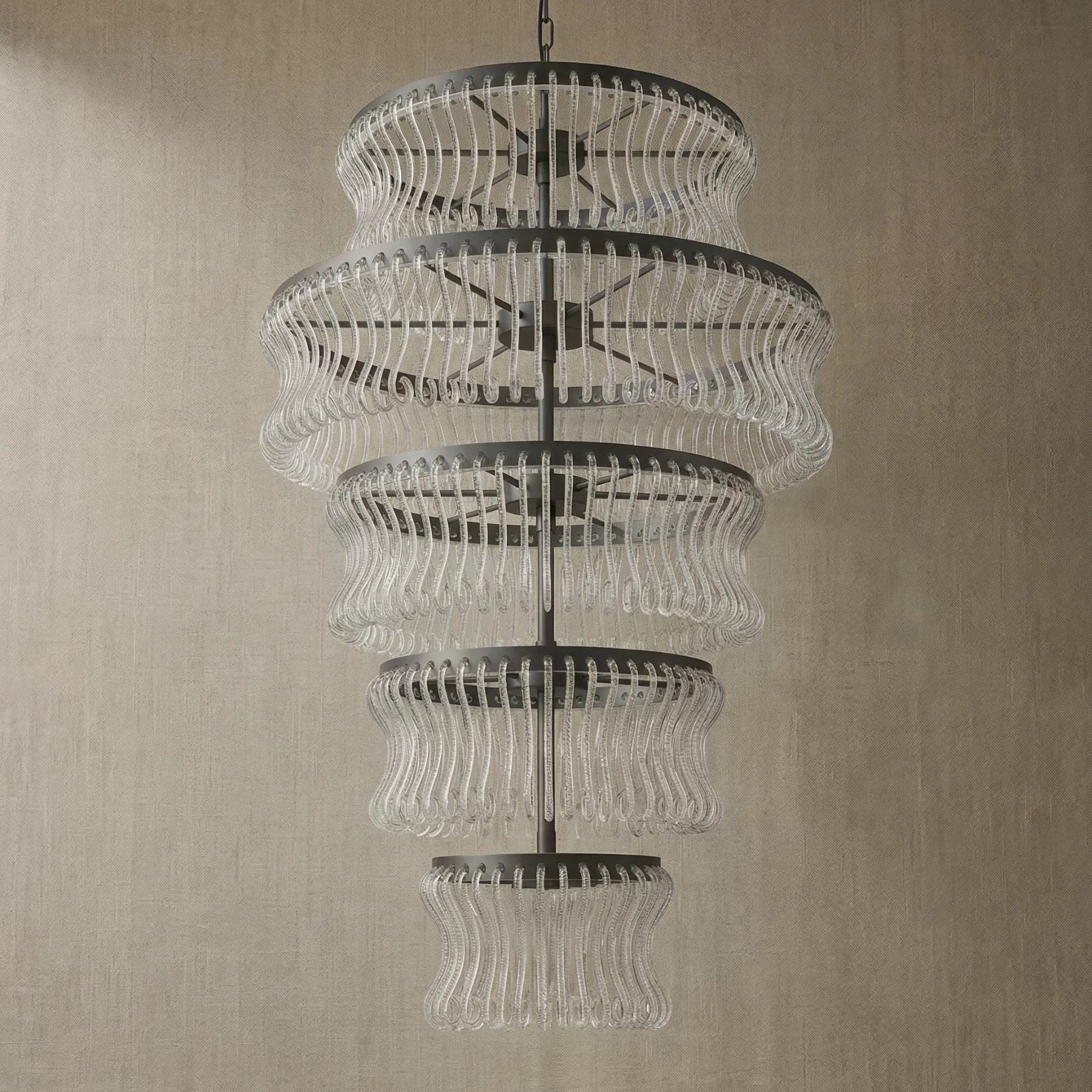 Cascading Crystal Tiered Chandelier image 2