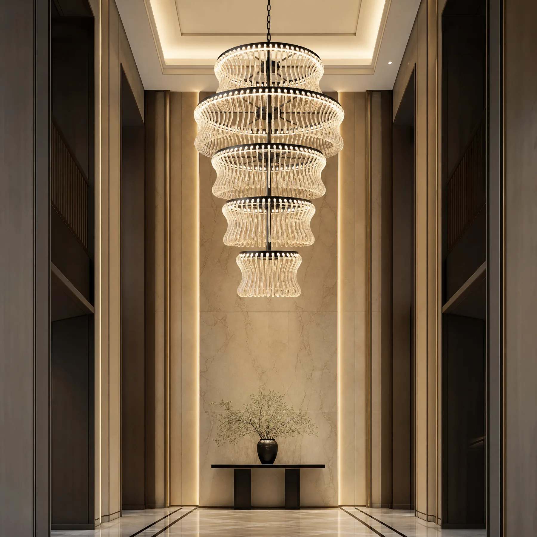 Cascading Crystal Tiered Chandelier image 3